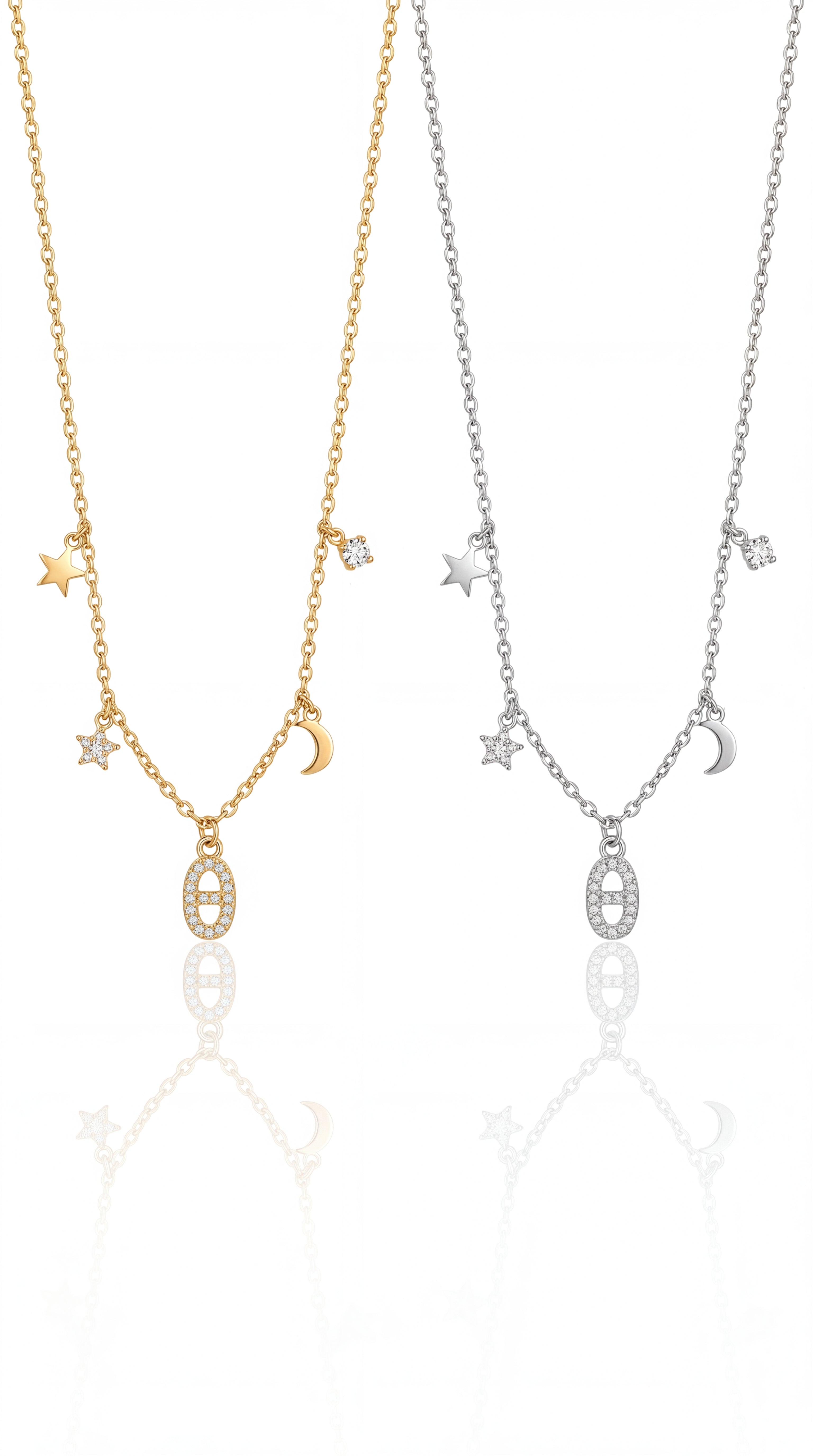 Collier Célia – Multi-Pampilles Astrales en Acier Inoxydable