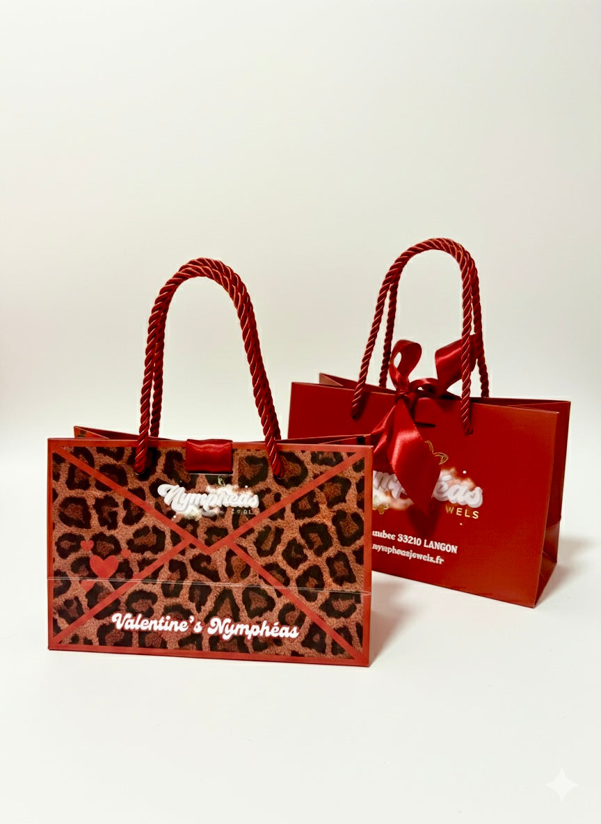 Sac Cadeau Saint-Valentin Nymphéas – Packaging Bijoux Spécial Amour