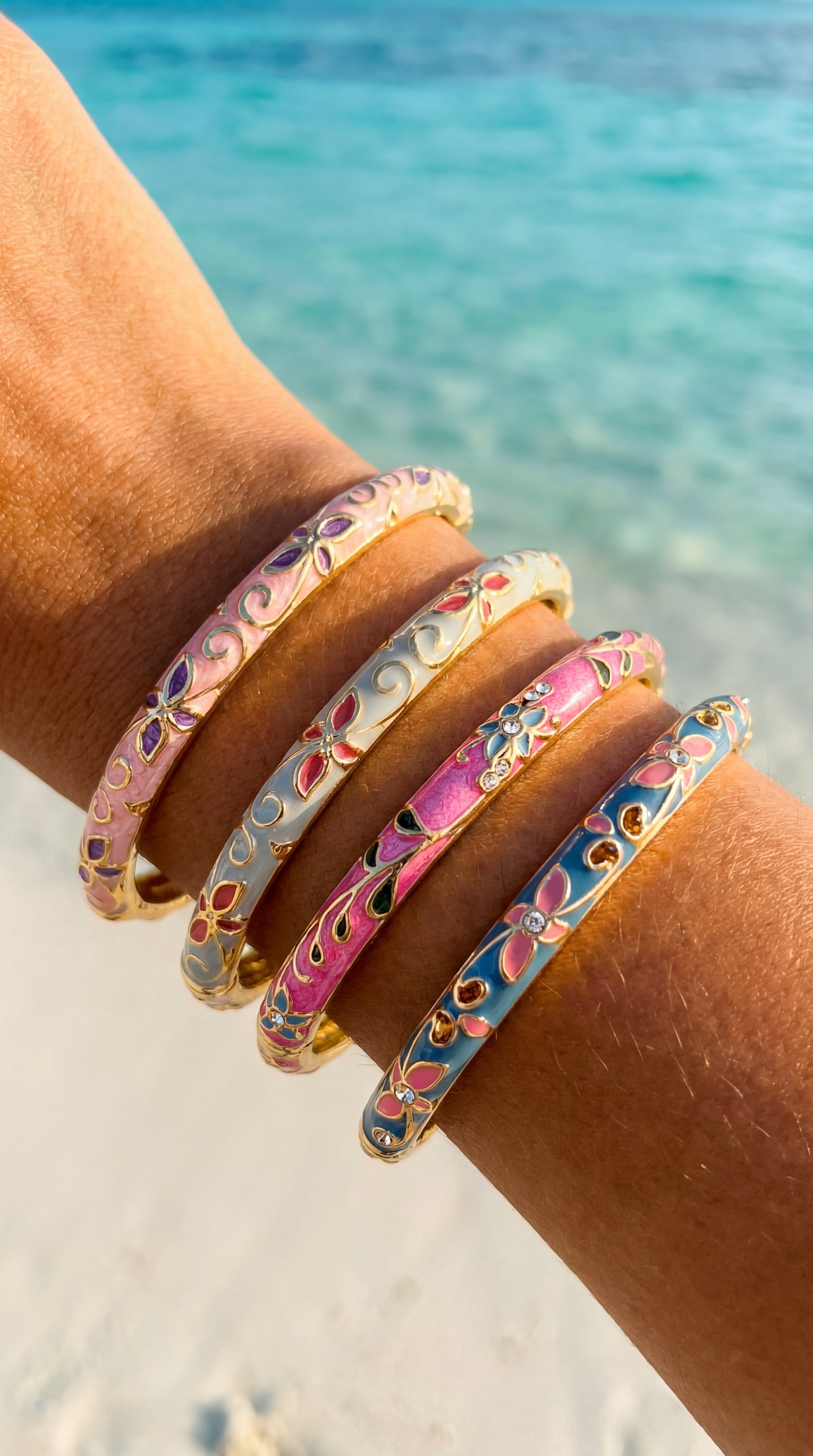 ✨ JONC LIZÉA – ÉMAIL COLORÉ & CRISTAUX