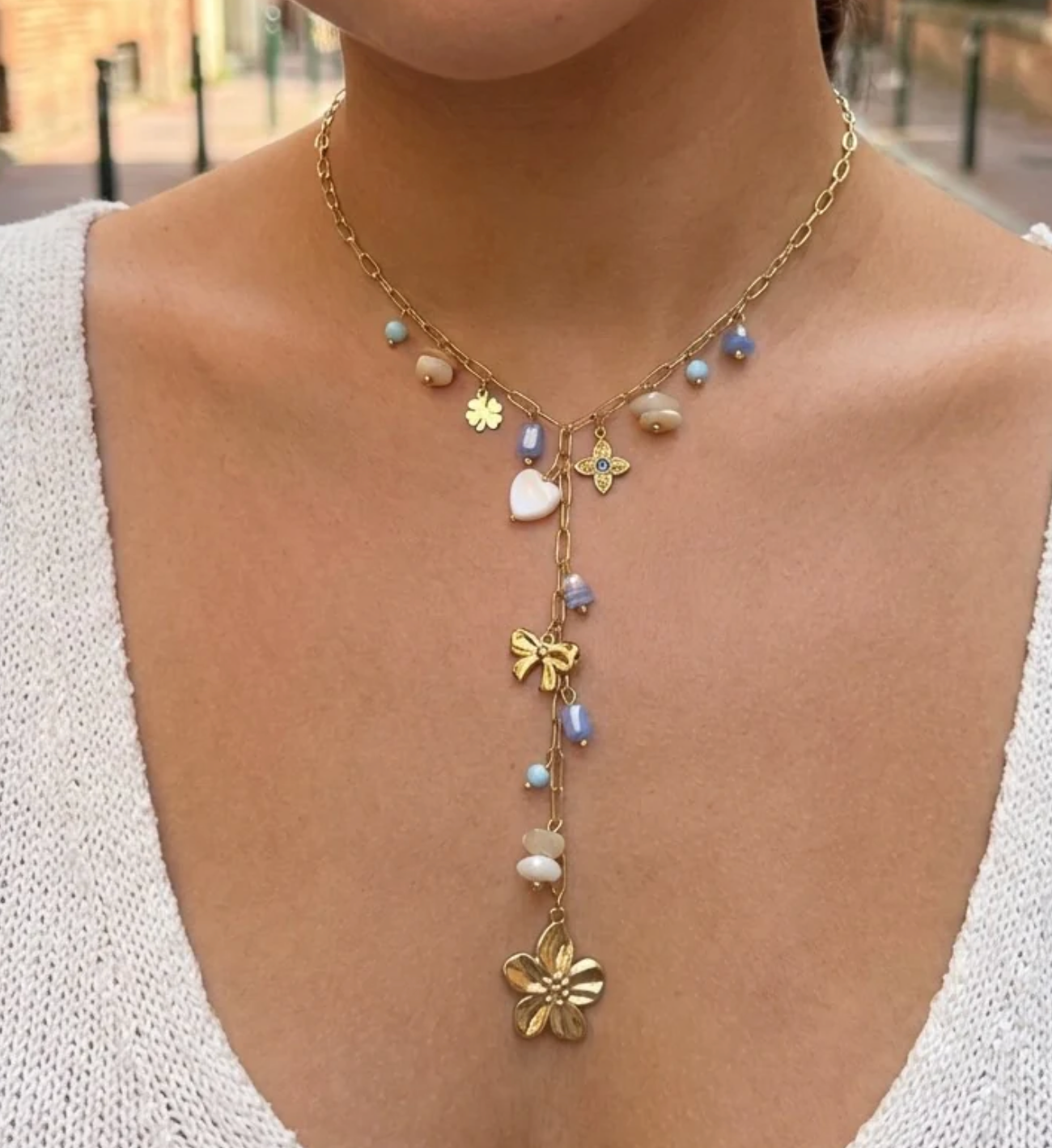 ✨ Collier Solenya – Collier Breloques et Pendentif Fleur