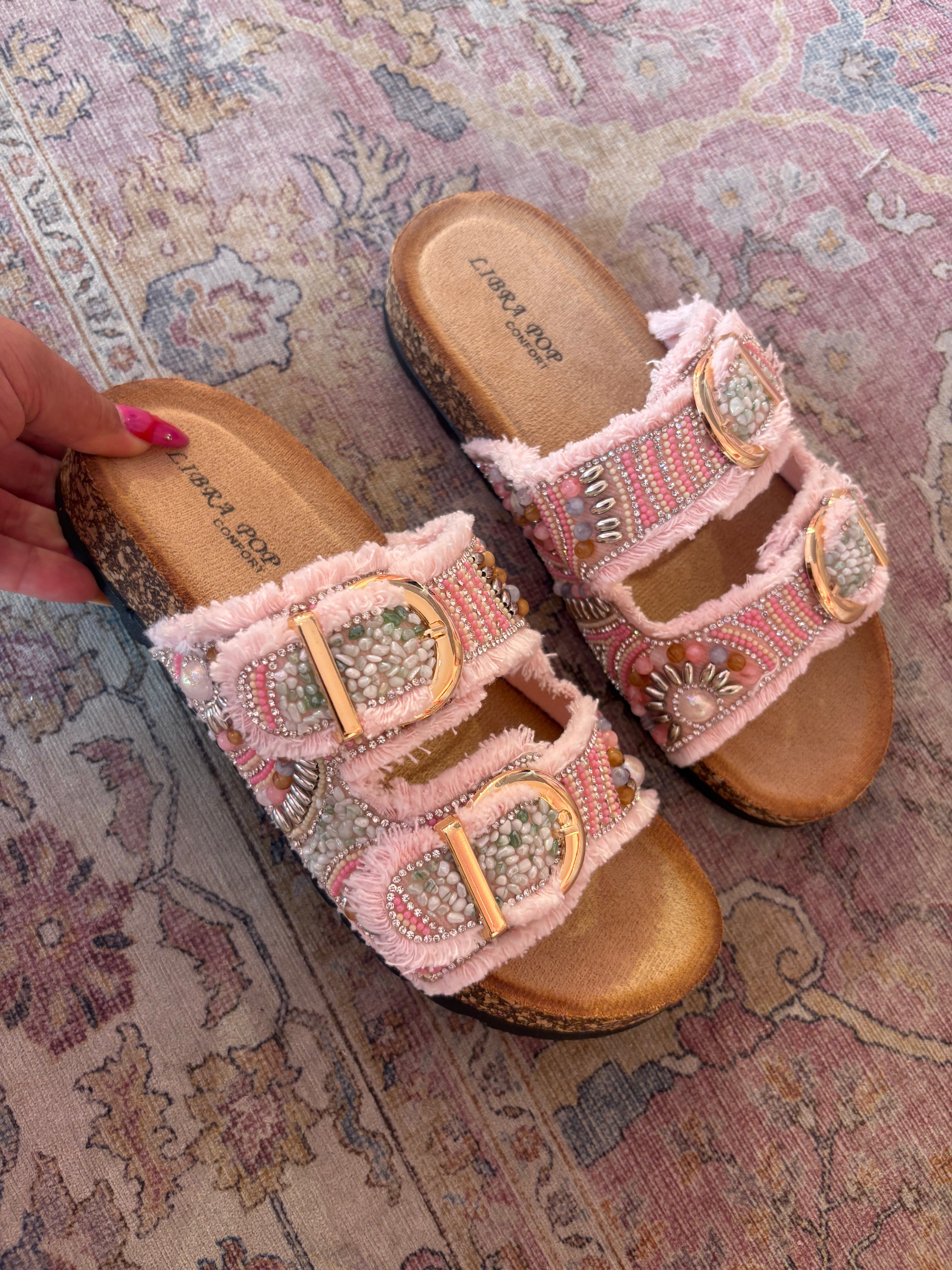 Claquettes rose