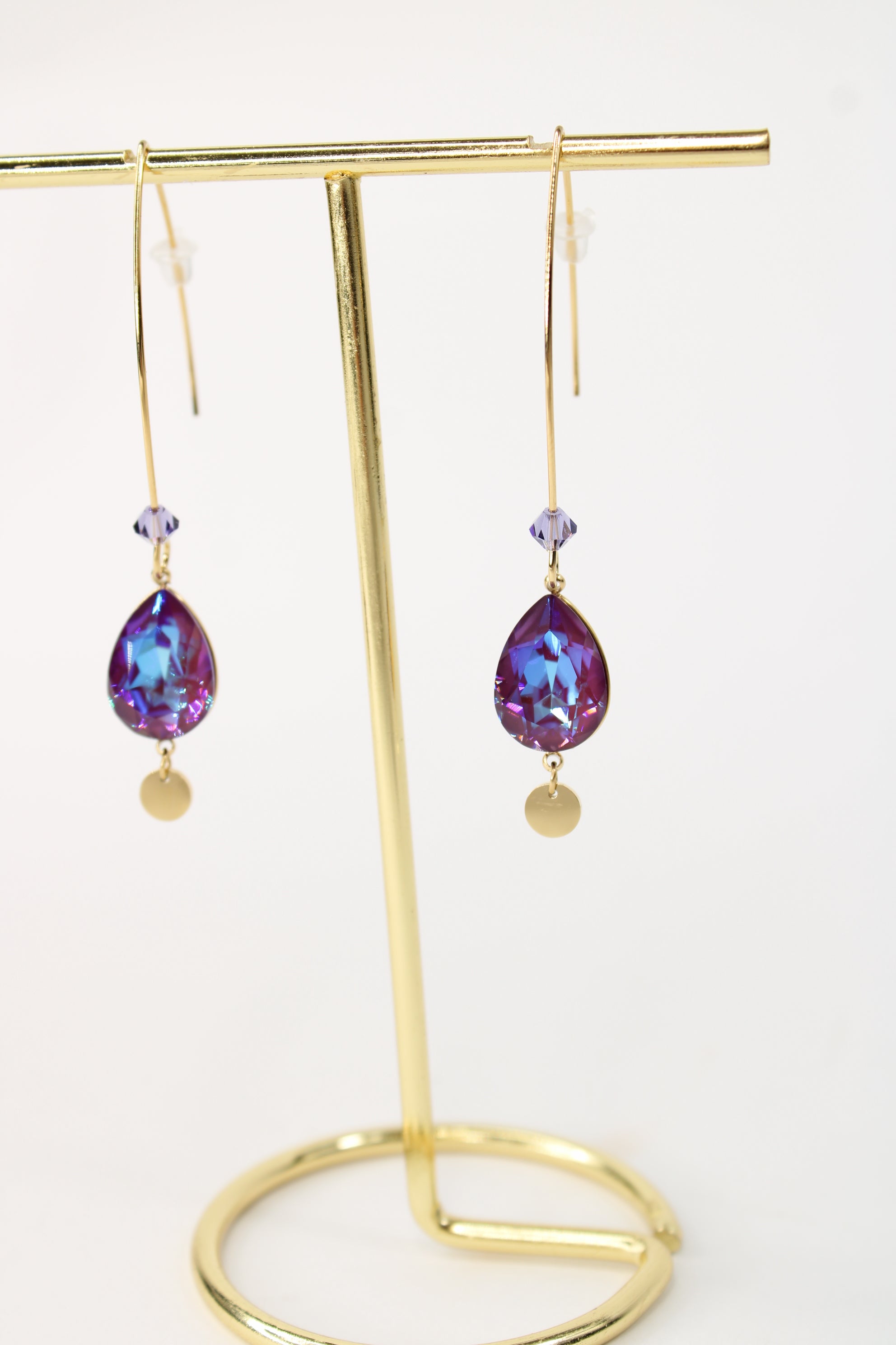 Boucles d'oreilles Éléa violet