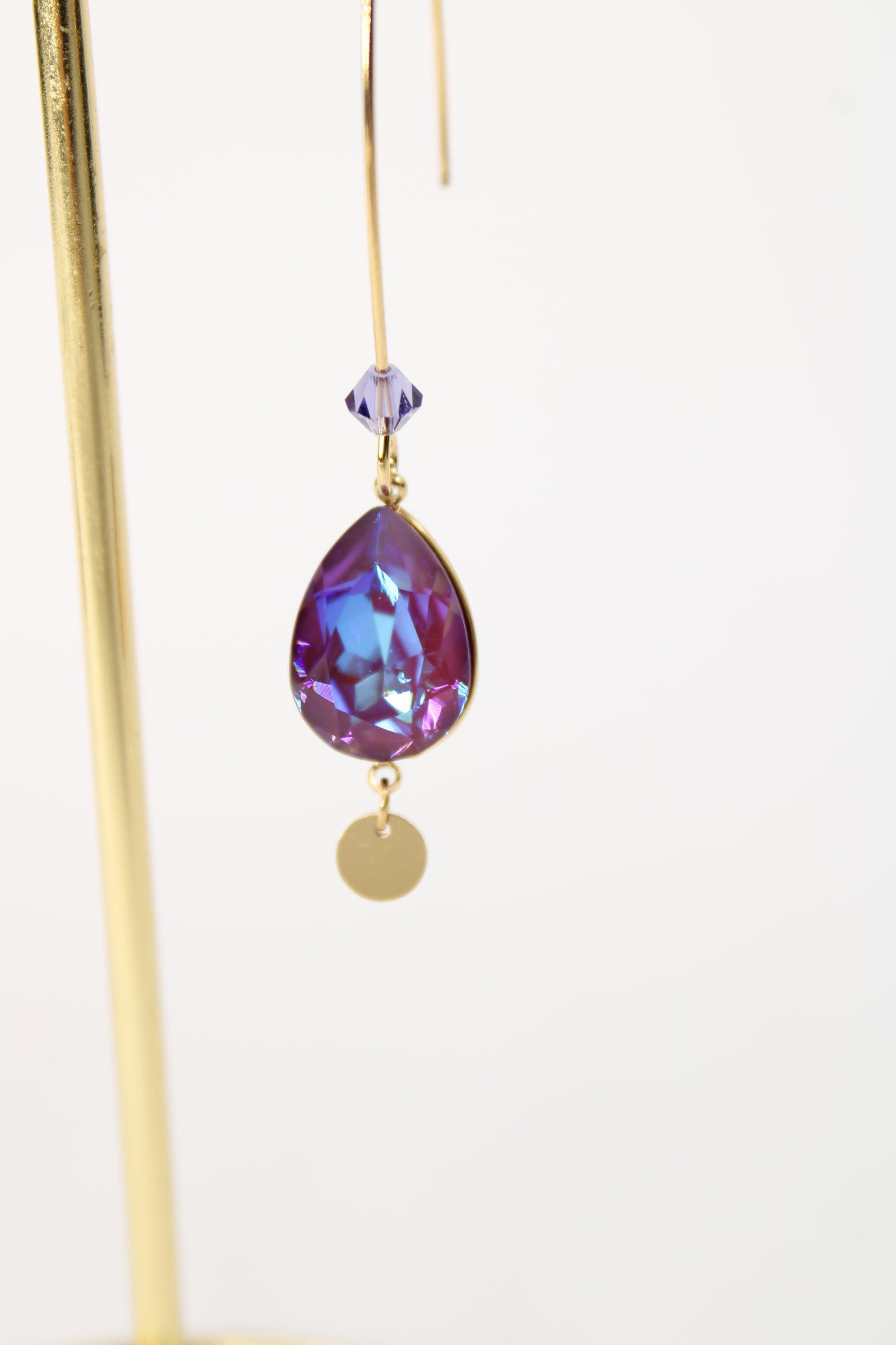 Boucles d'oreilles Éléa violet