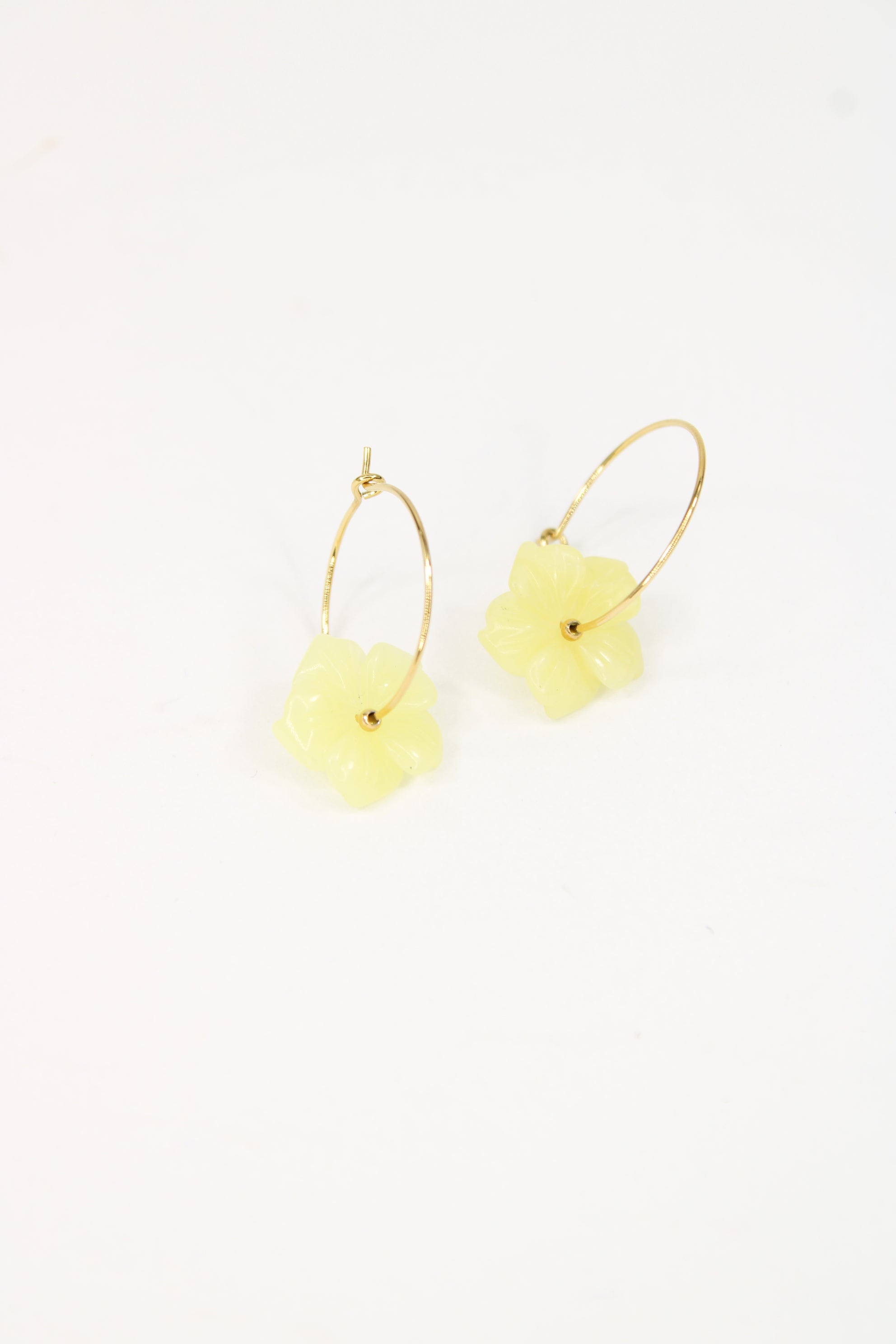 Boucles d'oreille Camilia jaune