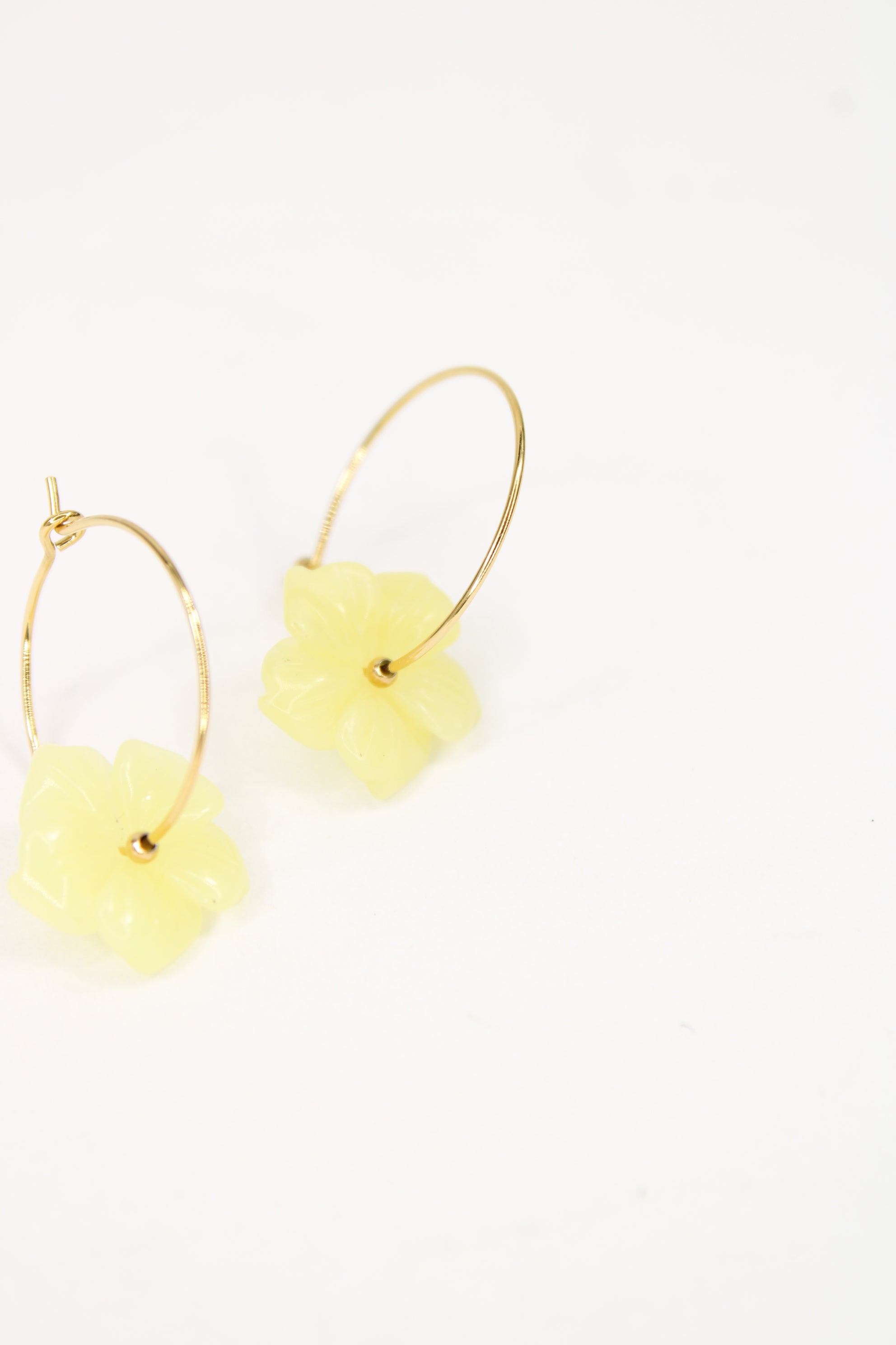 Boucles d'oreille Camilia jaune