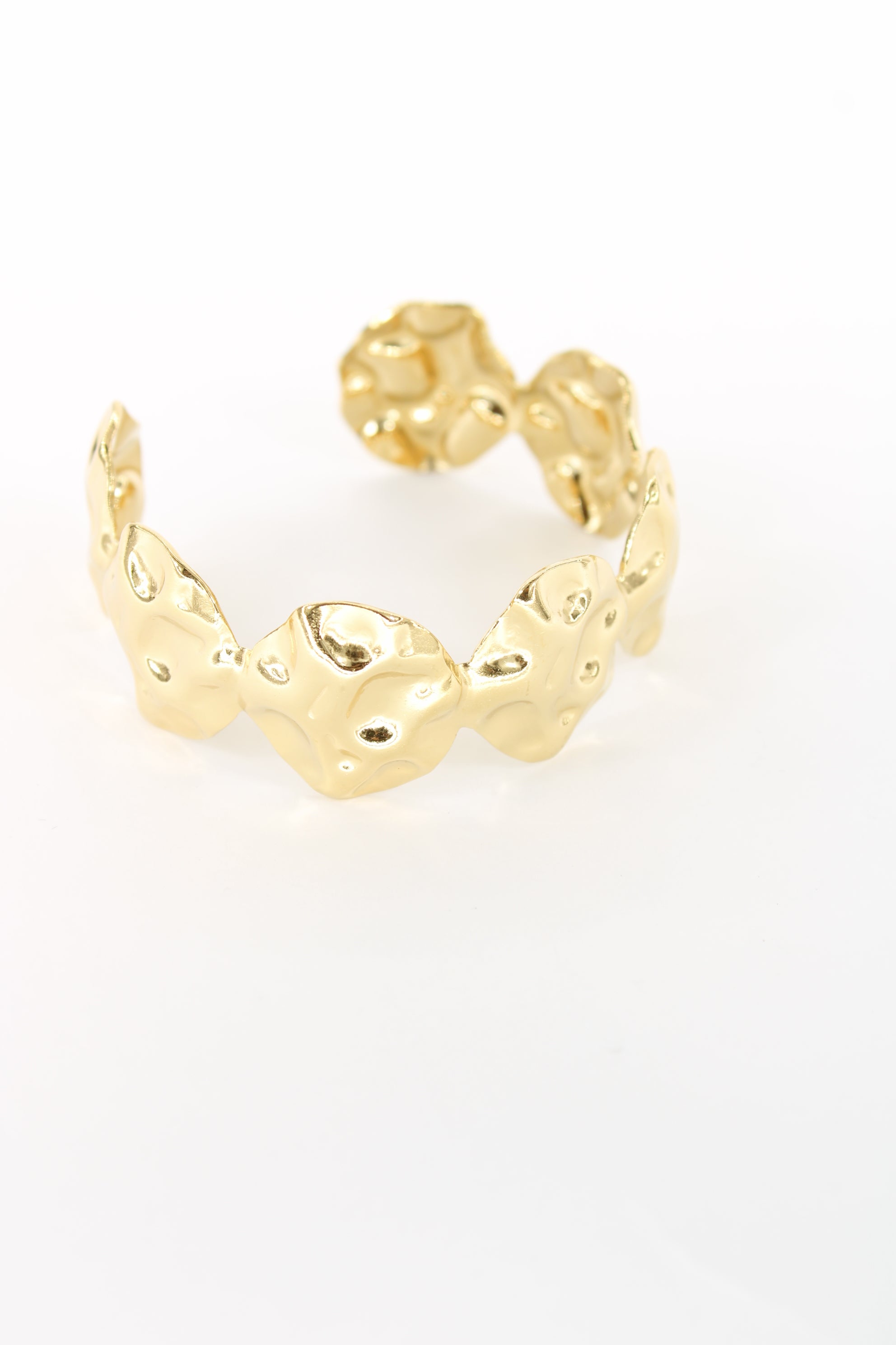 ✨ Jonc Valeria – Manchette Dorée Texturée