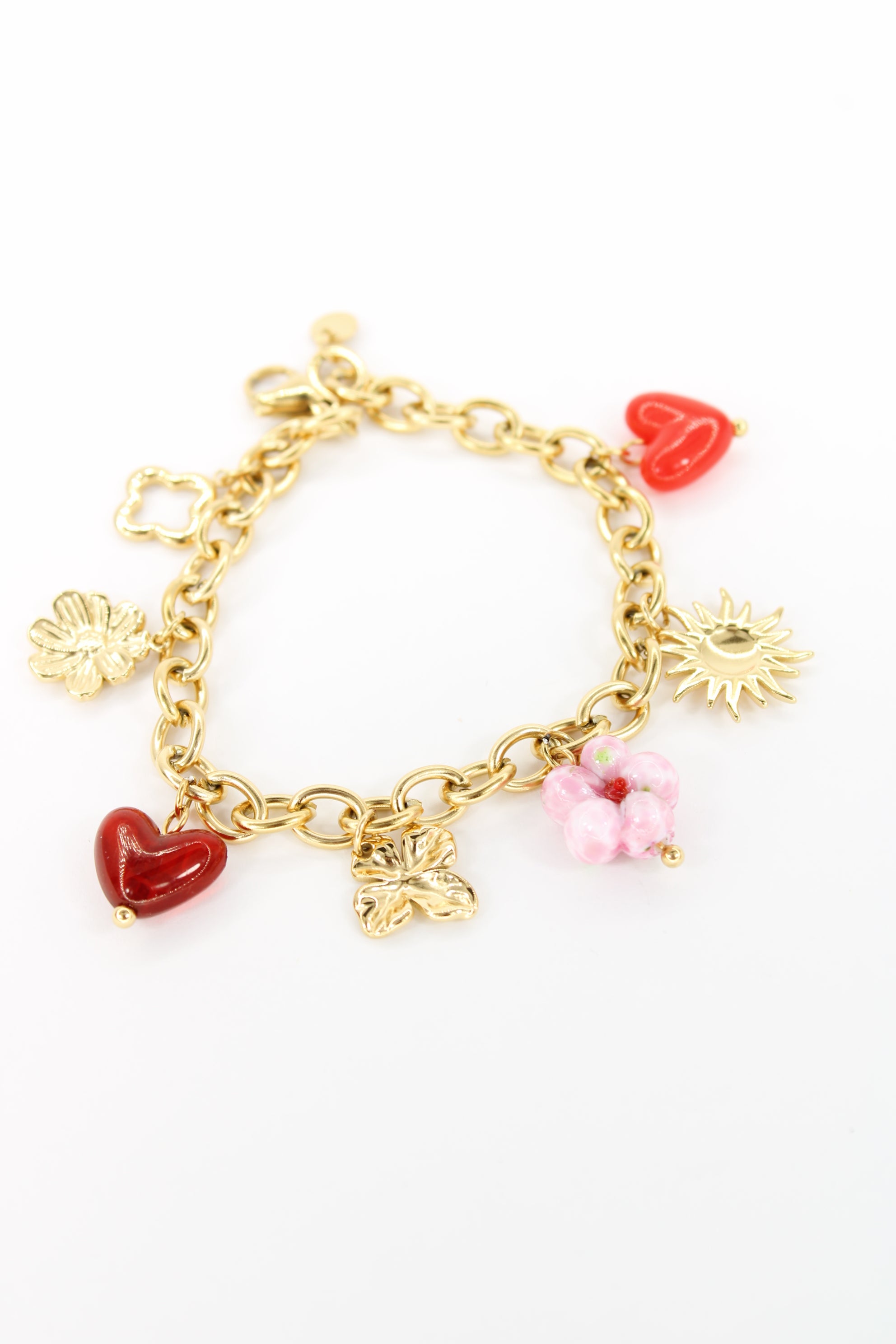 đ Bracelet Lyana â ChaĂźne DorĂ©e & Breloques Love