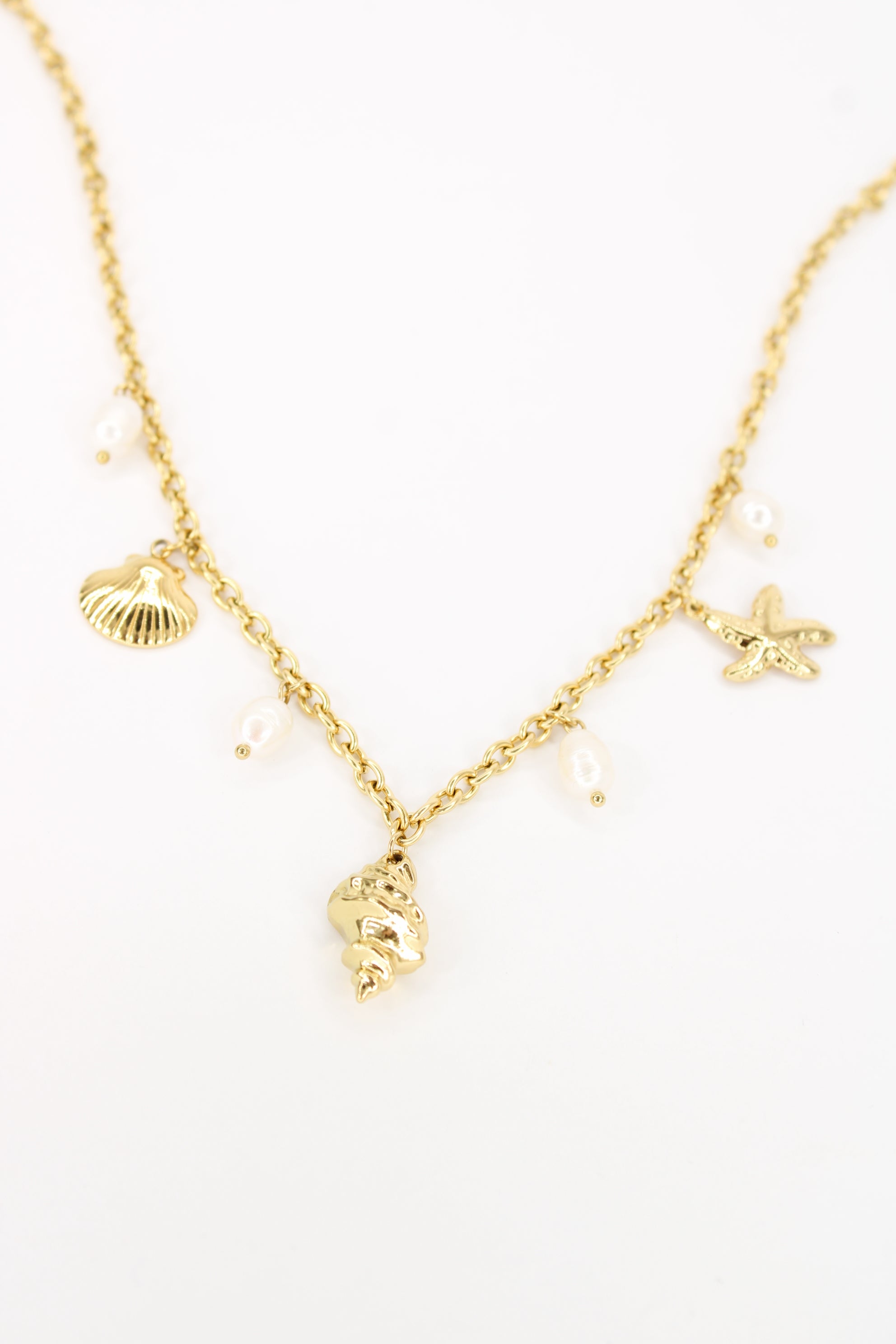 🌊 Collier Maldives – Collier Coquillage & Étoile de Mer Doré