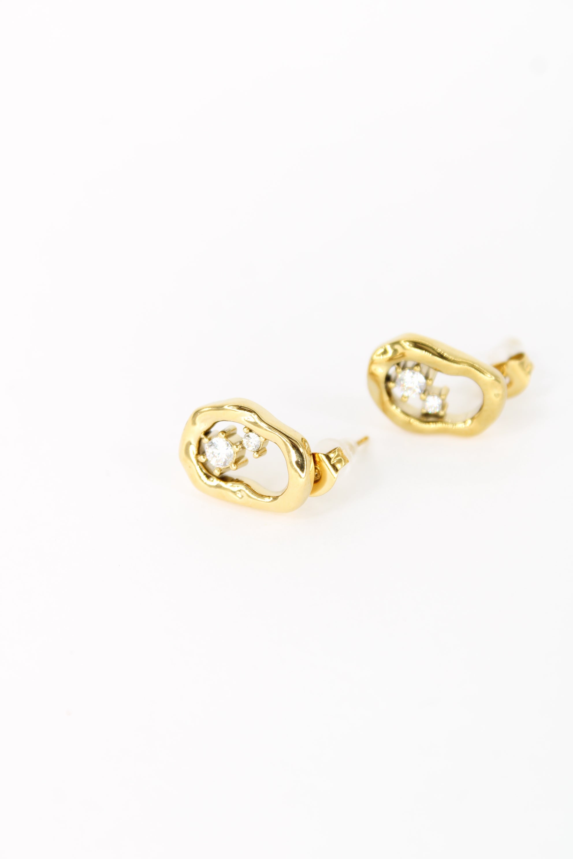 ✨ Boucles d’oreilles Alméa – Boucles Dorées avec Strass