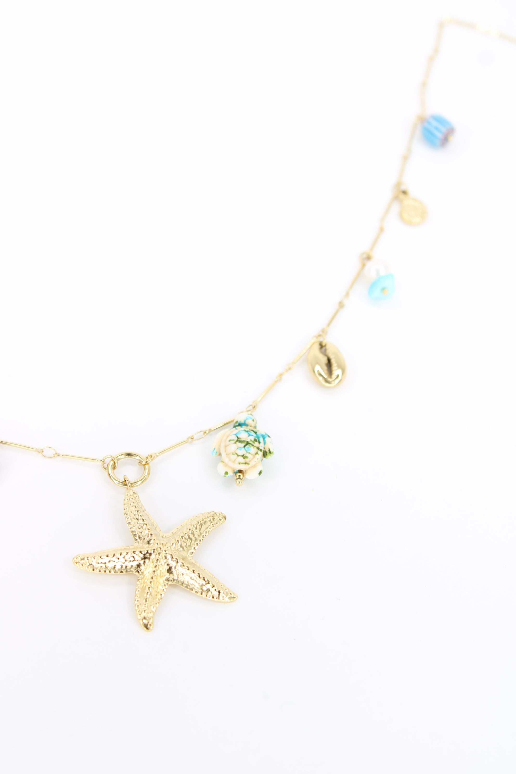 🌊 Collier Bora Bora – Collier Étoile de Mer et Charms Marins