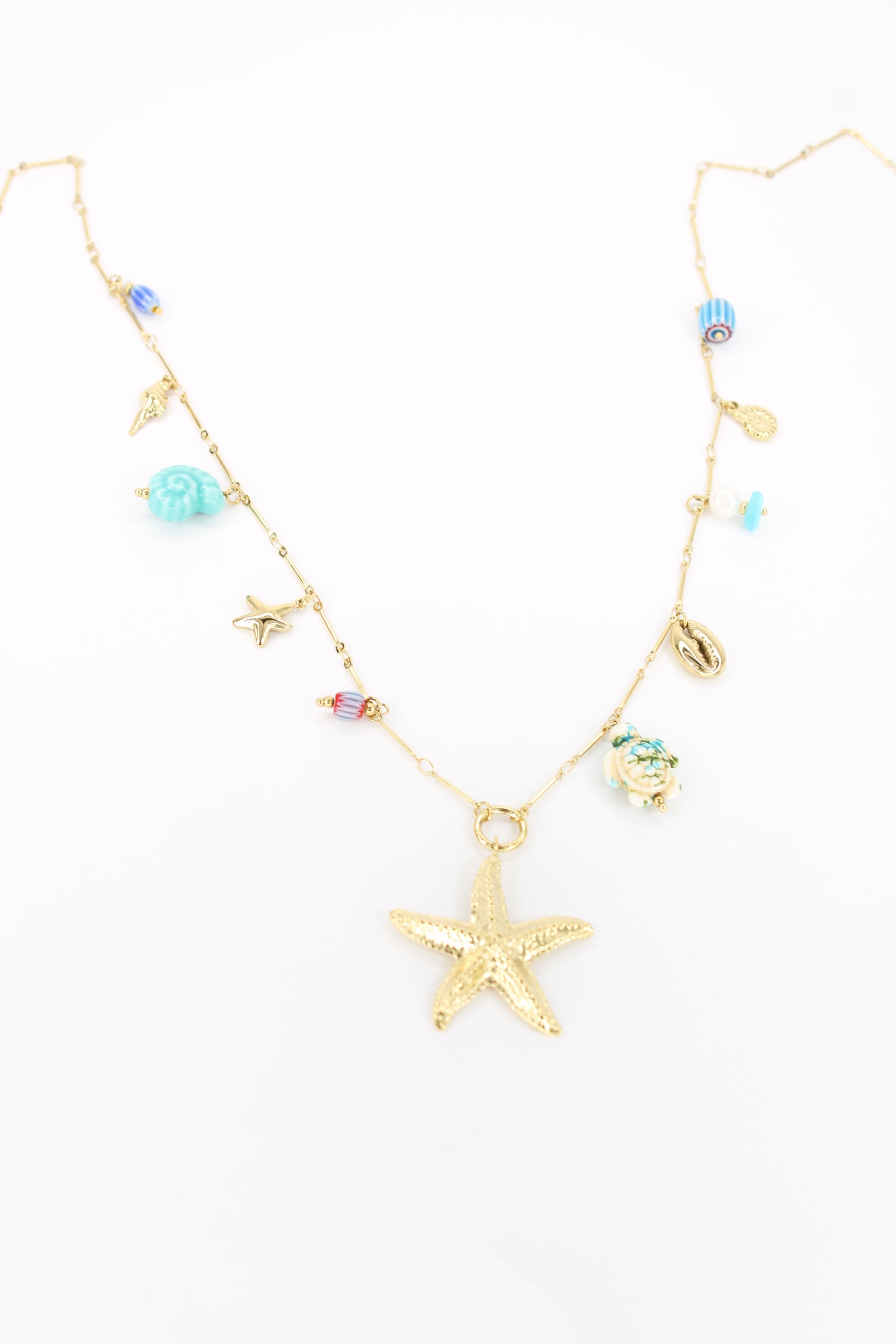 đ Collier Bora Bora â Collier Ătoile de Mer et Charms Marins