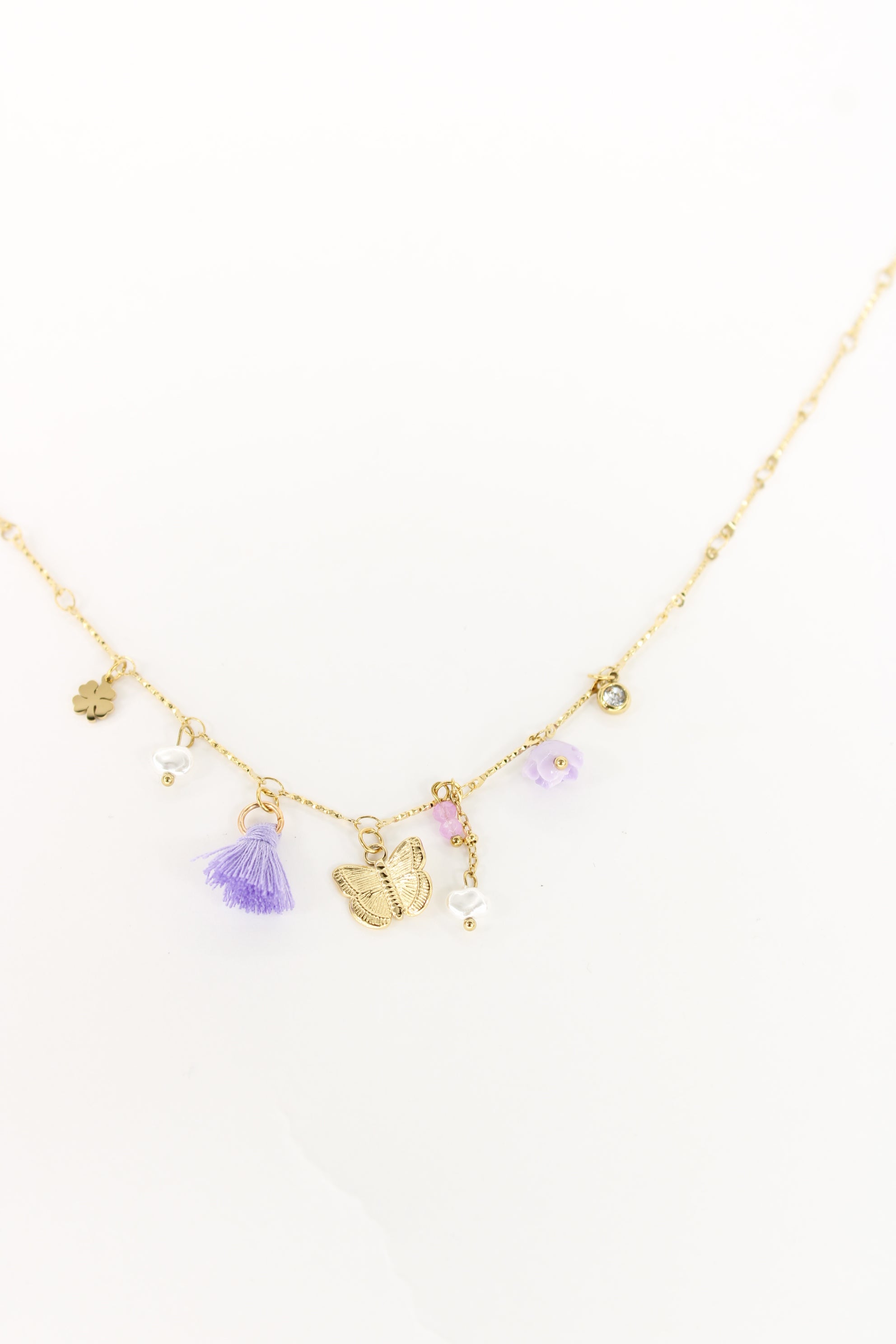 ✨ Collier Liorina – Collier Breloques Papillon et Perles