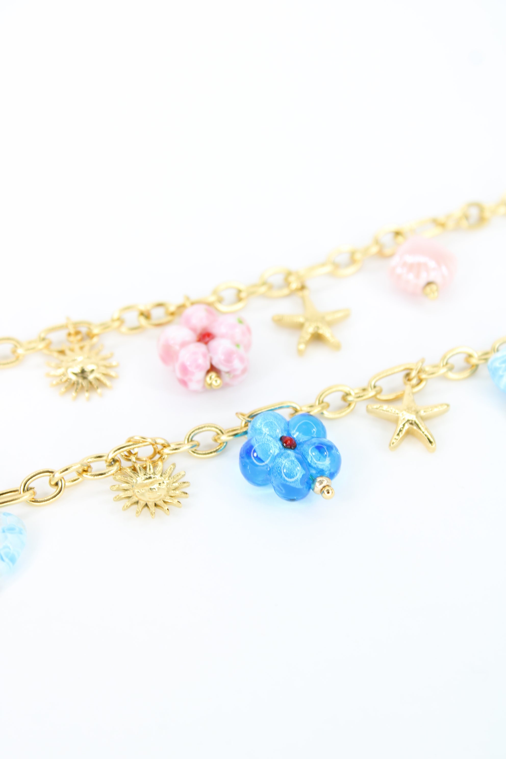 ✨ Bracelet Fidji – Charms Soleil & Étoile de mer