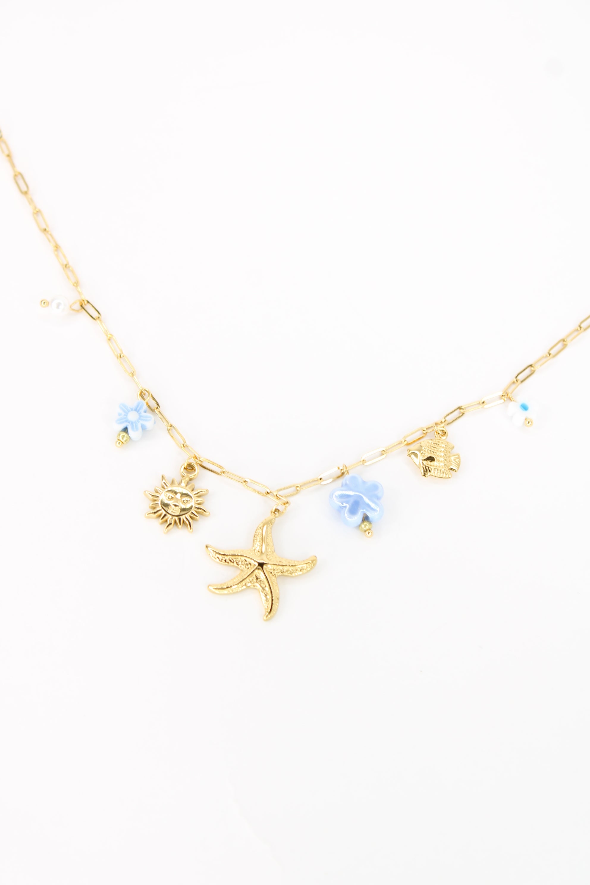 ✨ Collier Naélia – Collier Marin Étoile de Mer & Soleil