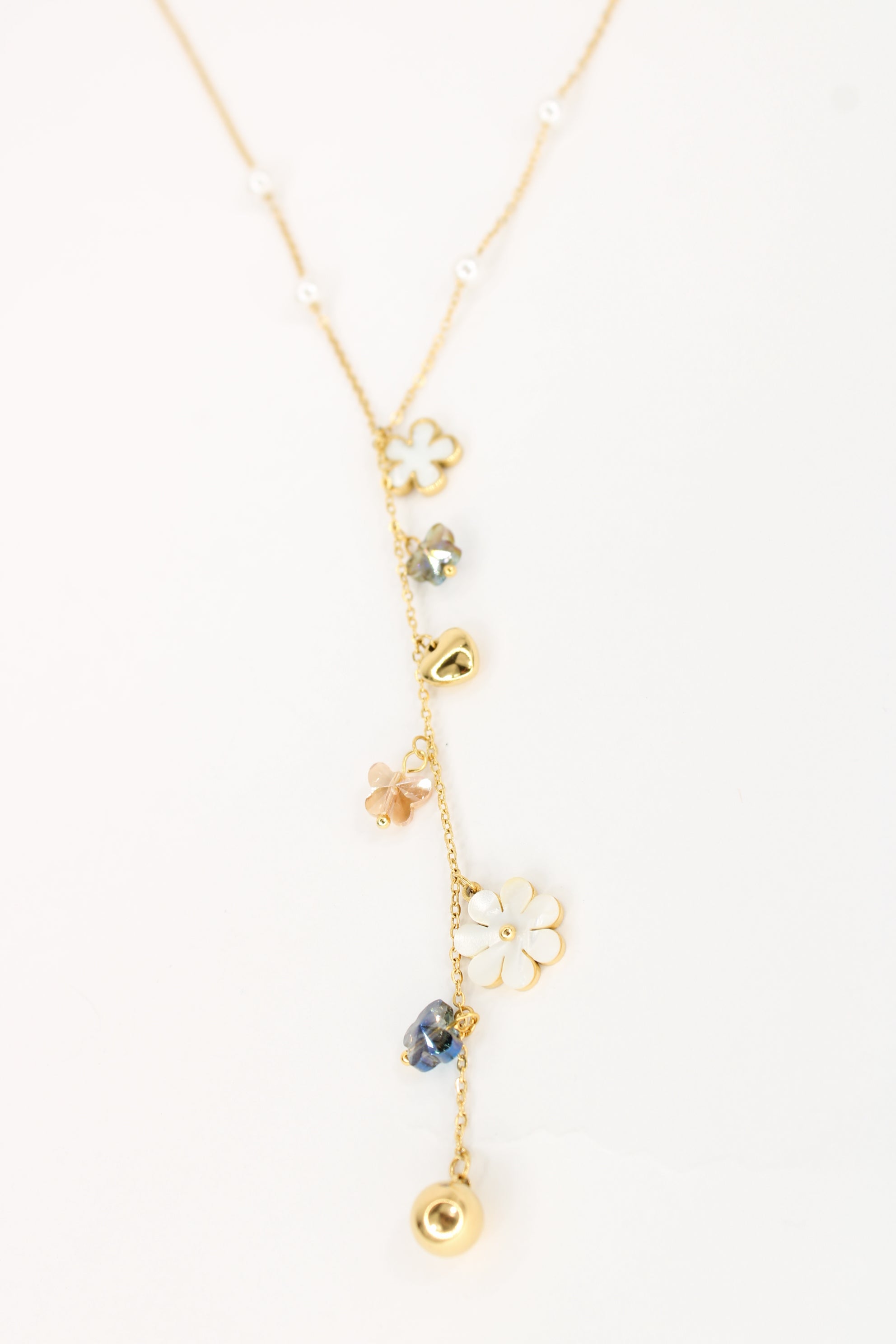 ✨ Collier Ella – Fleurs & Charms Délicats