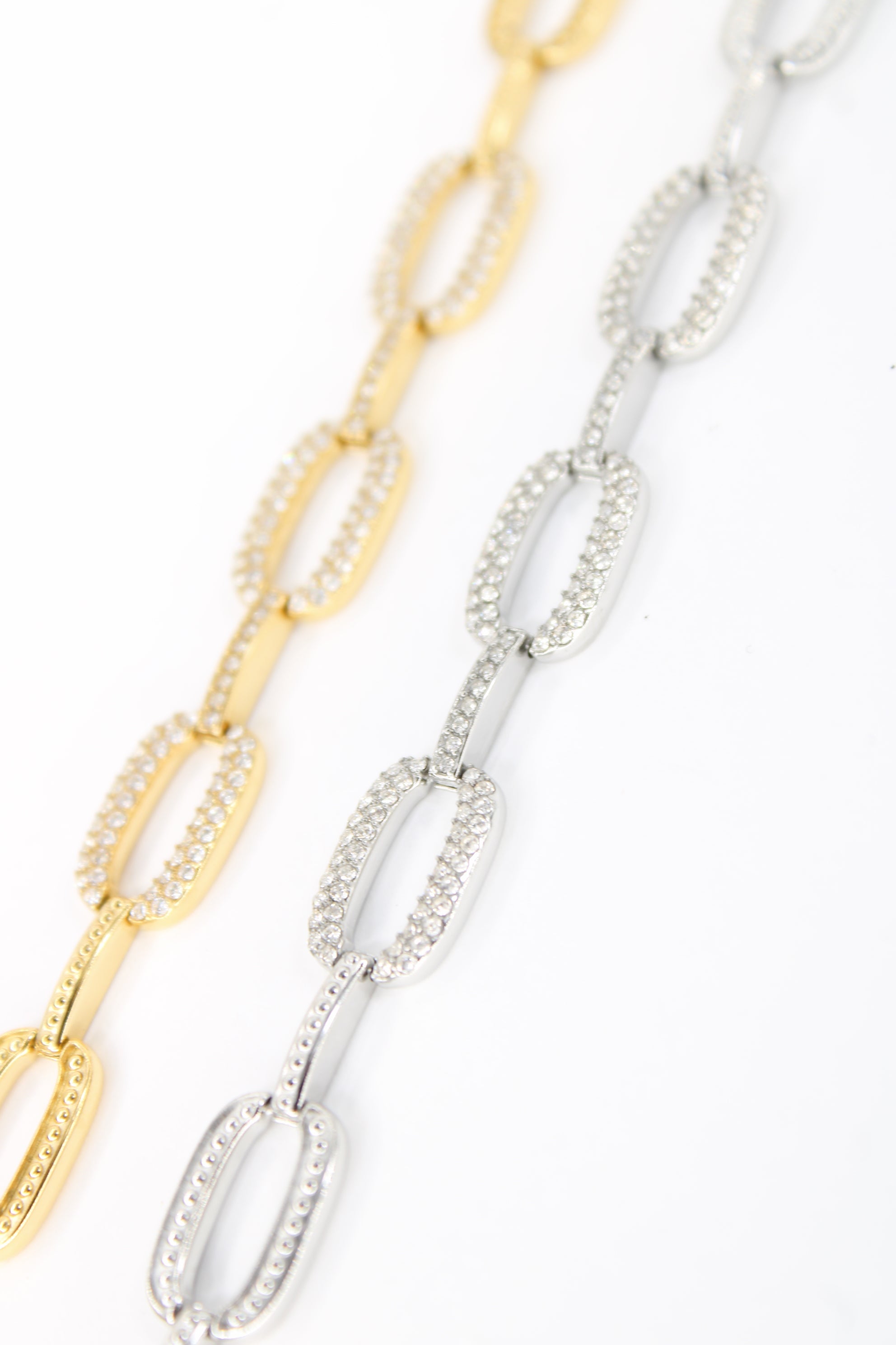 Bracelet Lana – Bracelet chaîne doré ou argenté à maillons brillants