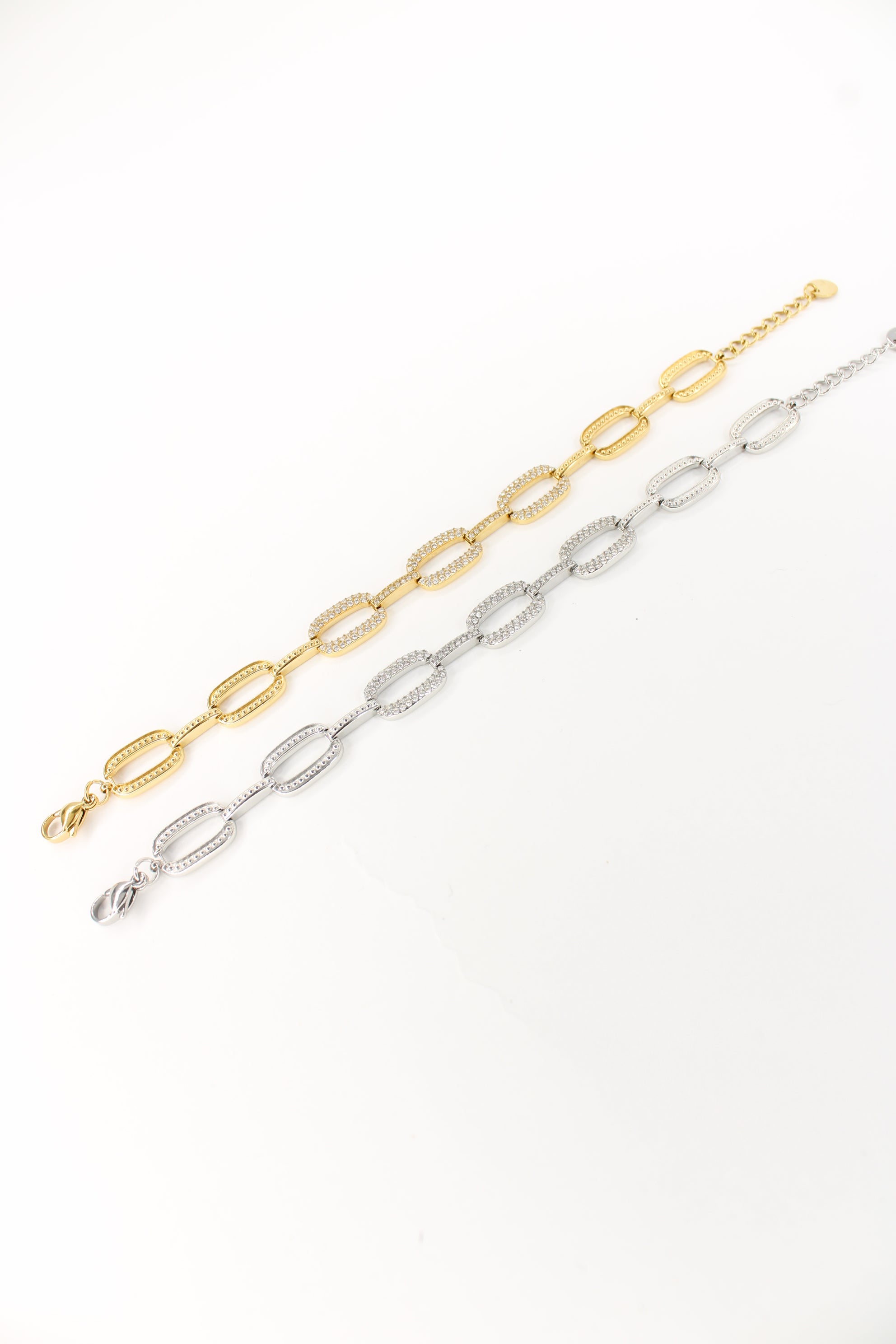 Bracelet Lana – Bracelet chaîne doré ou argenté à maillons brillants