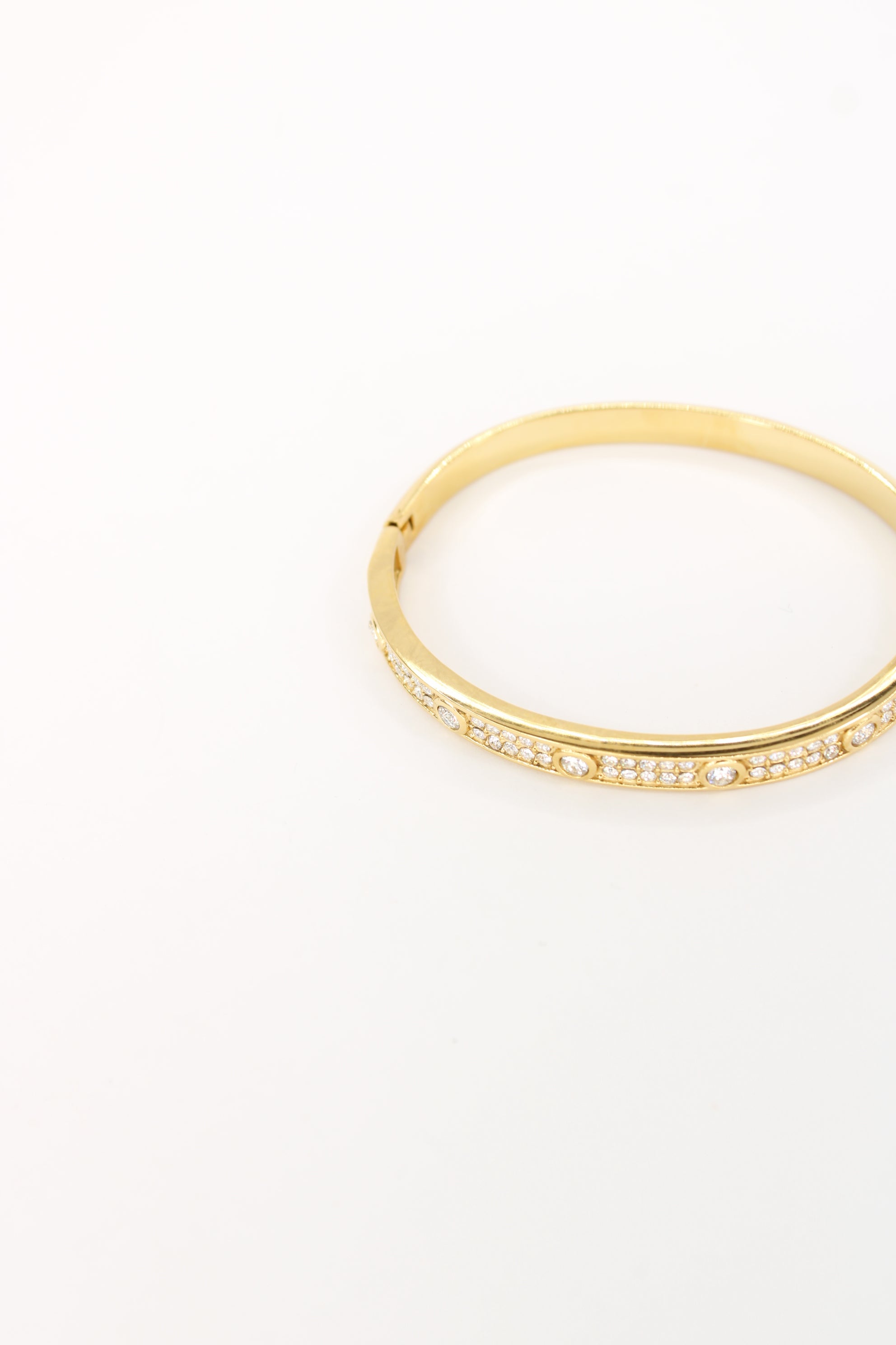 Jonc Éclat – Bracelet jonc doré ou argenté avec cristaux