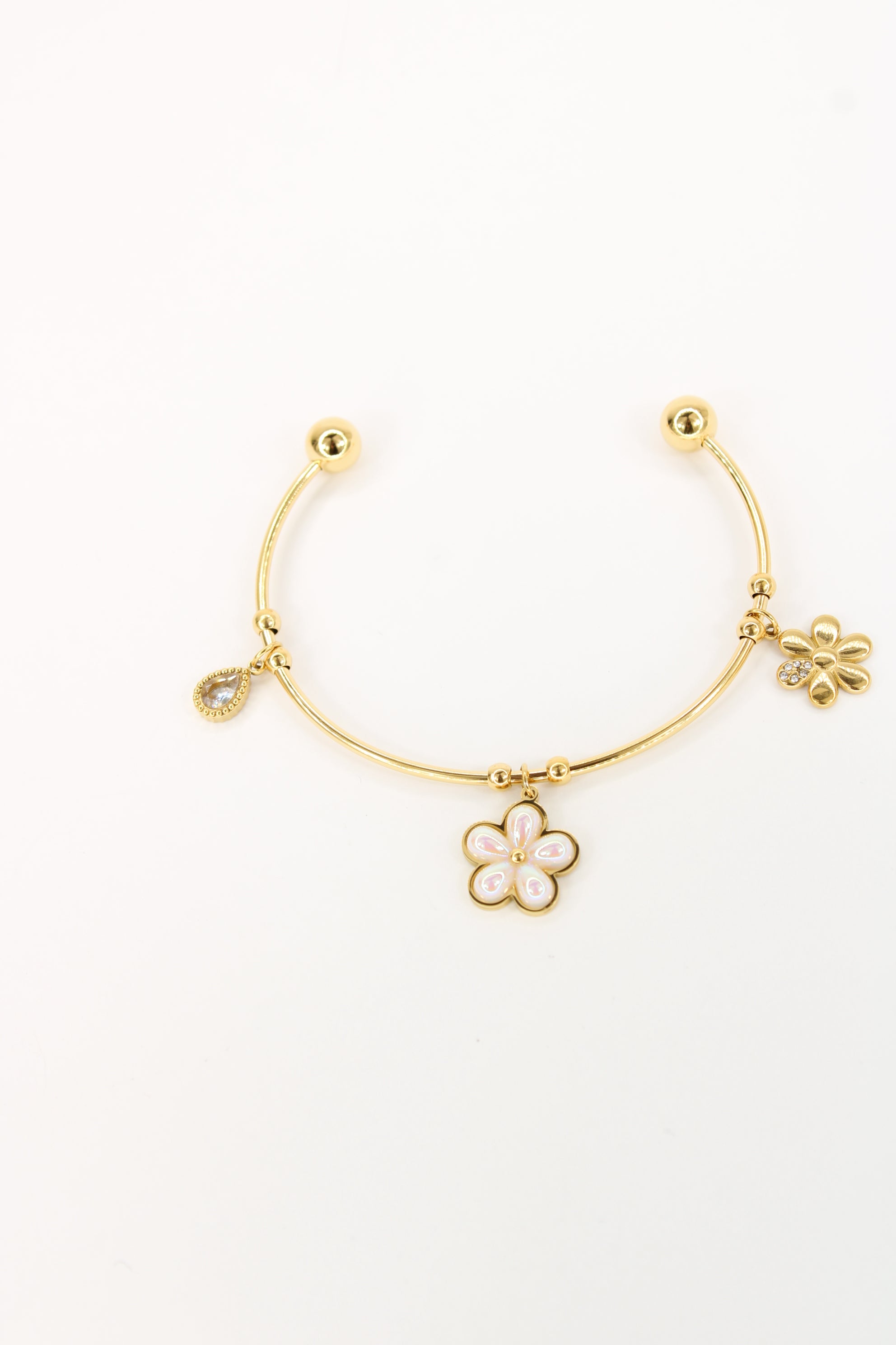 Bracelet Rosalie – Jonc fleurs élégantes