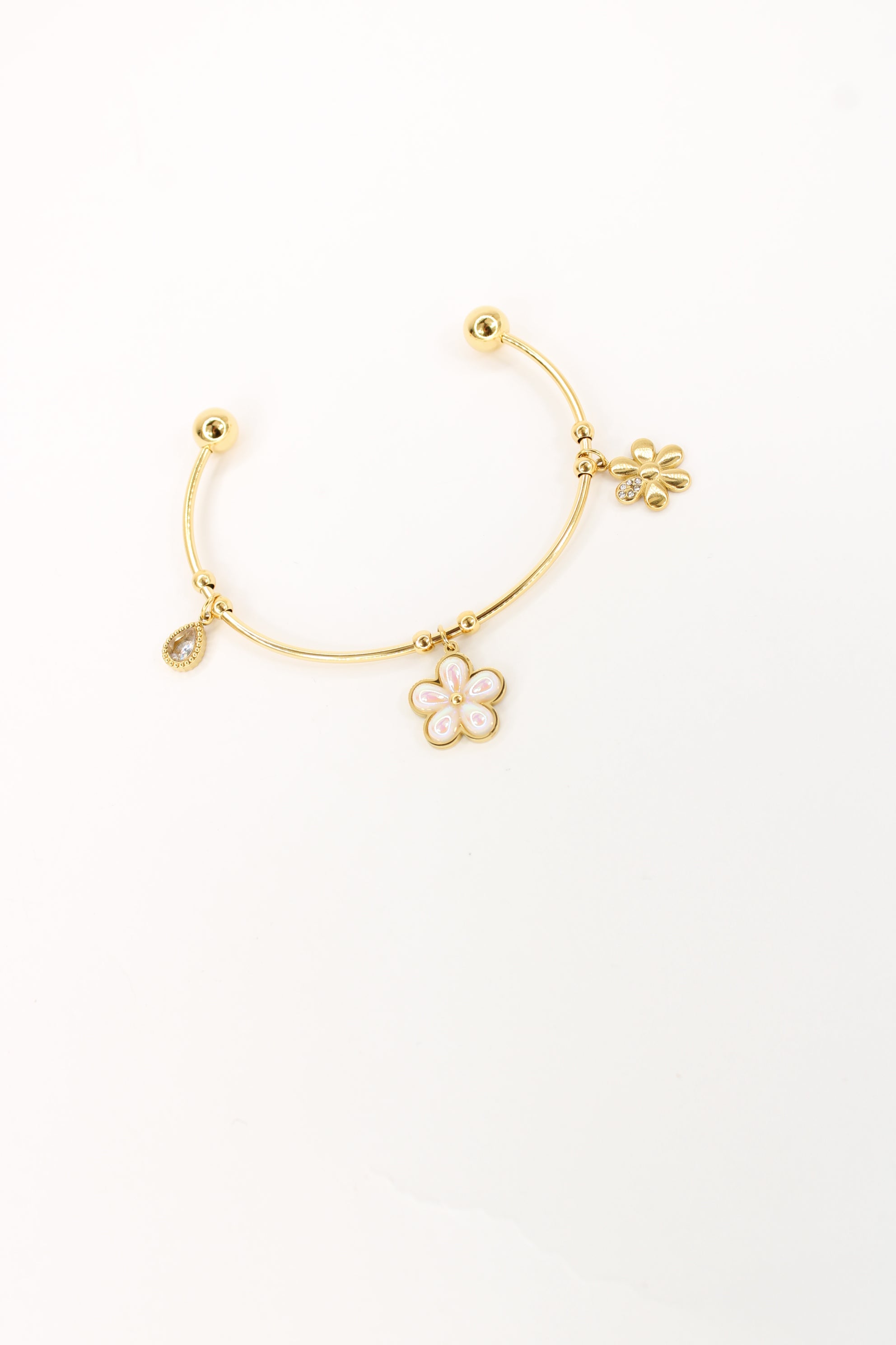 Bracelet Rosalie – Jonc fleurs élégantes