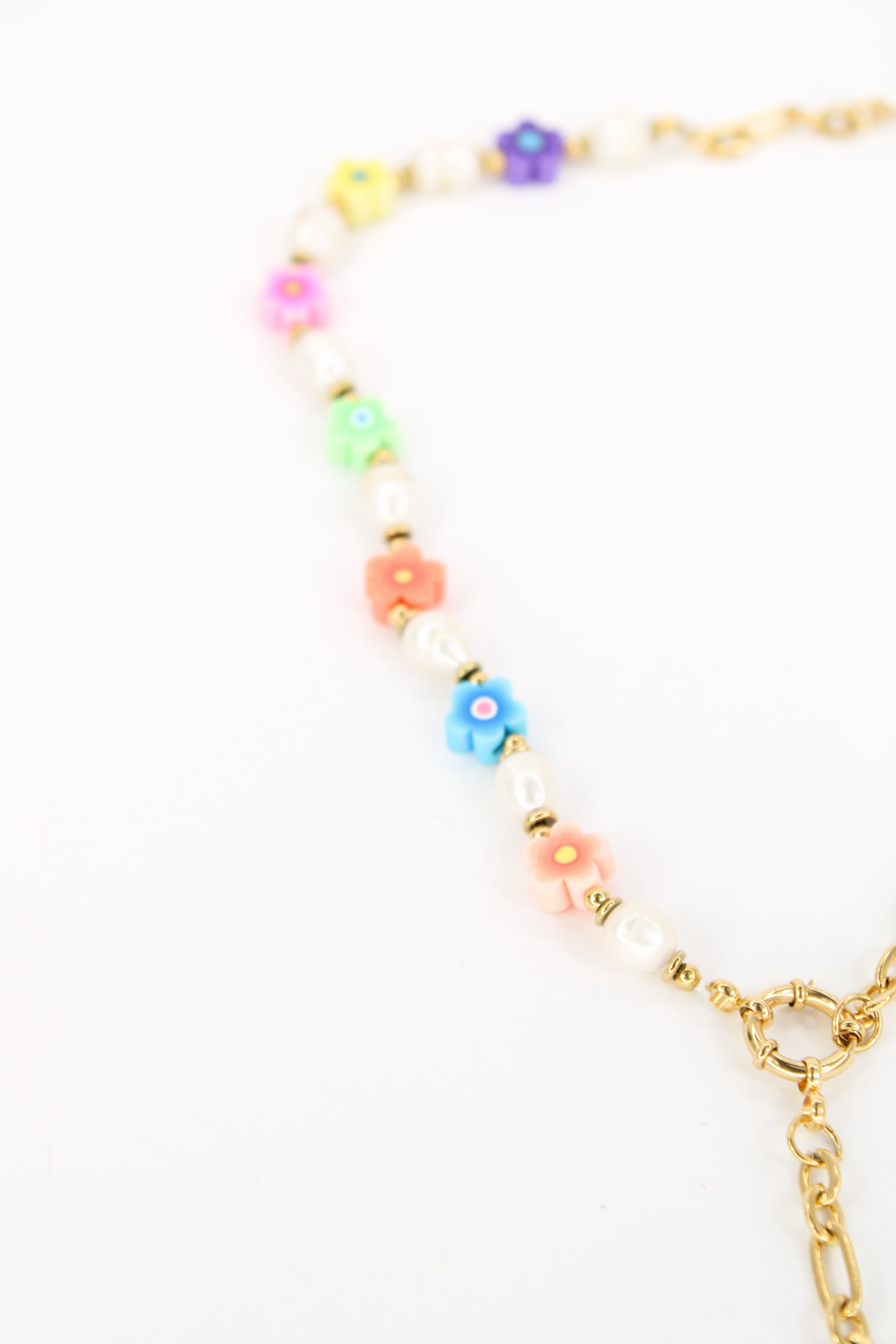 Collier Hailey – Collier doré fleurs colorées et étoile en acier inoxydable