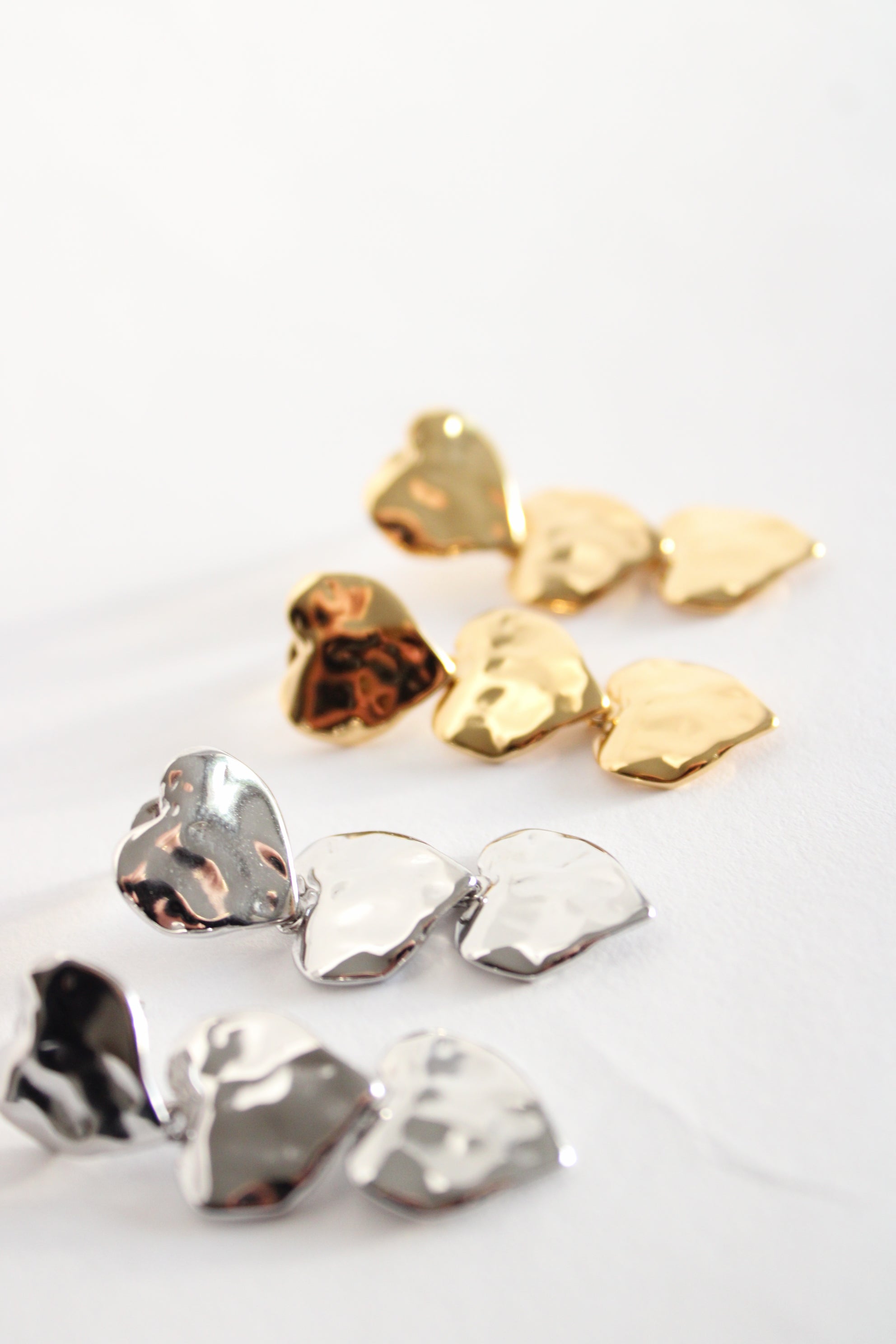 Boucles d'oreilles trilogie d'amour