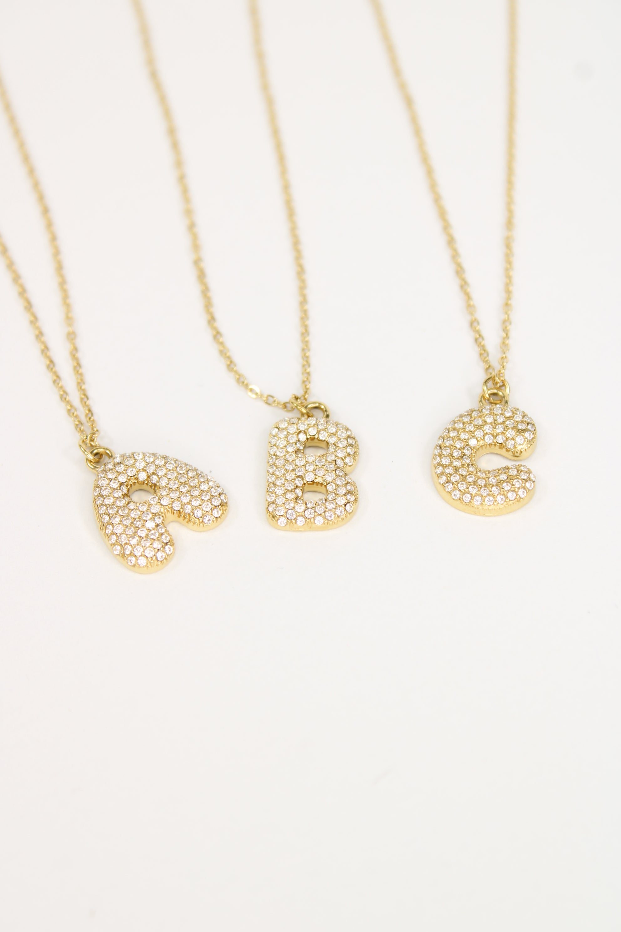 Gold initial necklace