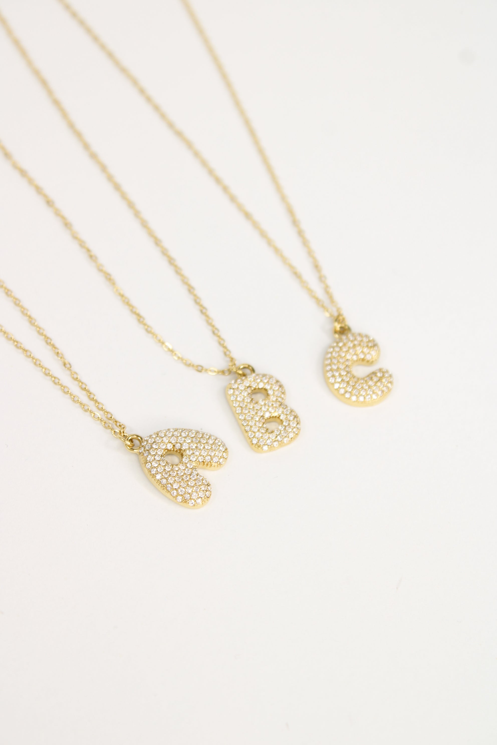 Gold initial necklace