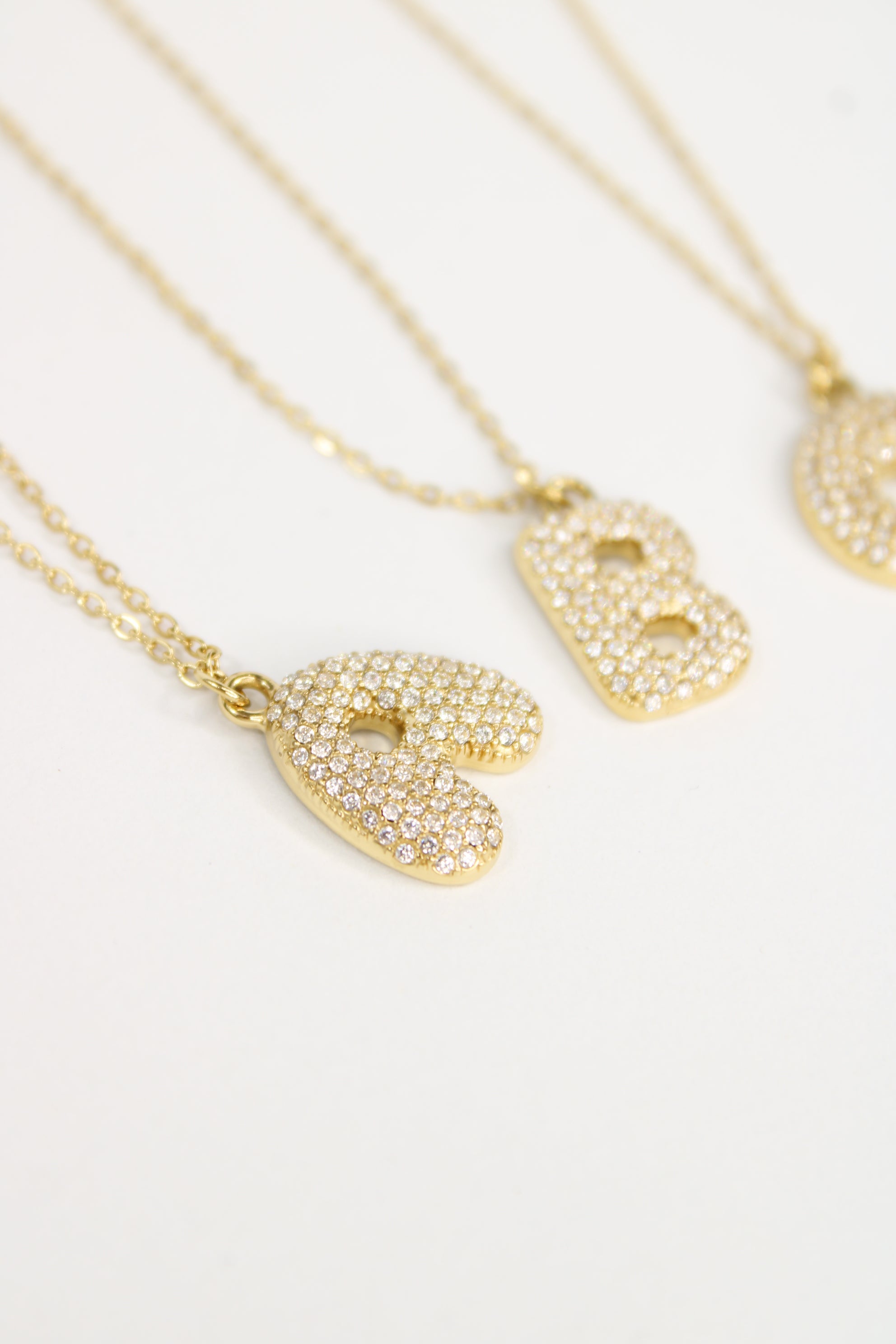 Gold initial necklace