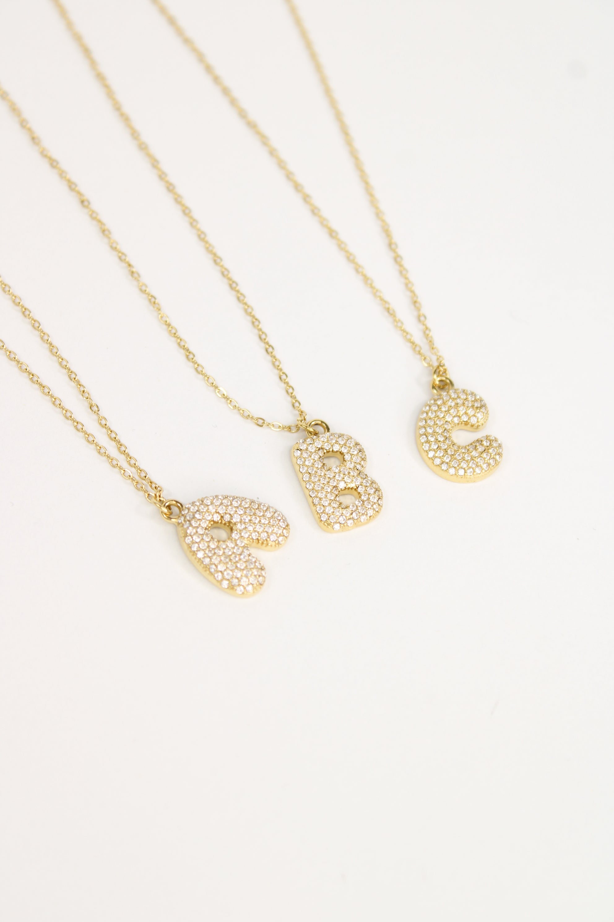 Gold initial necklace