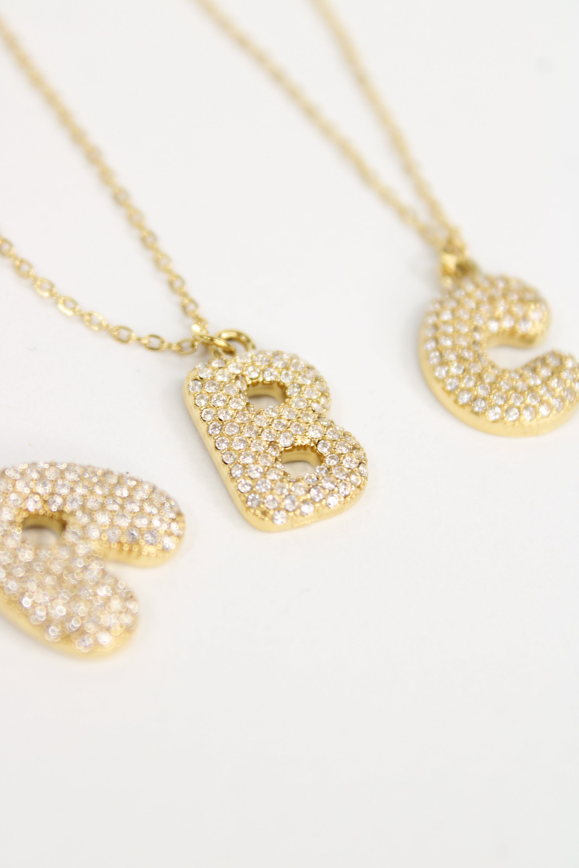 Gold initial necklace