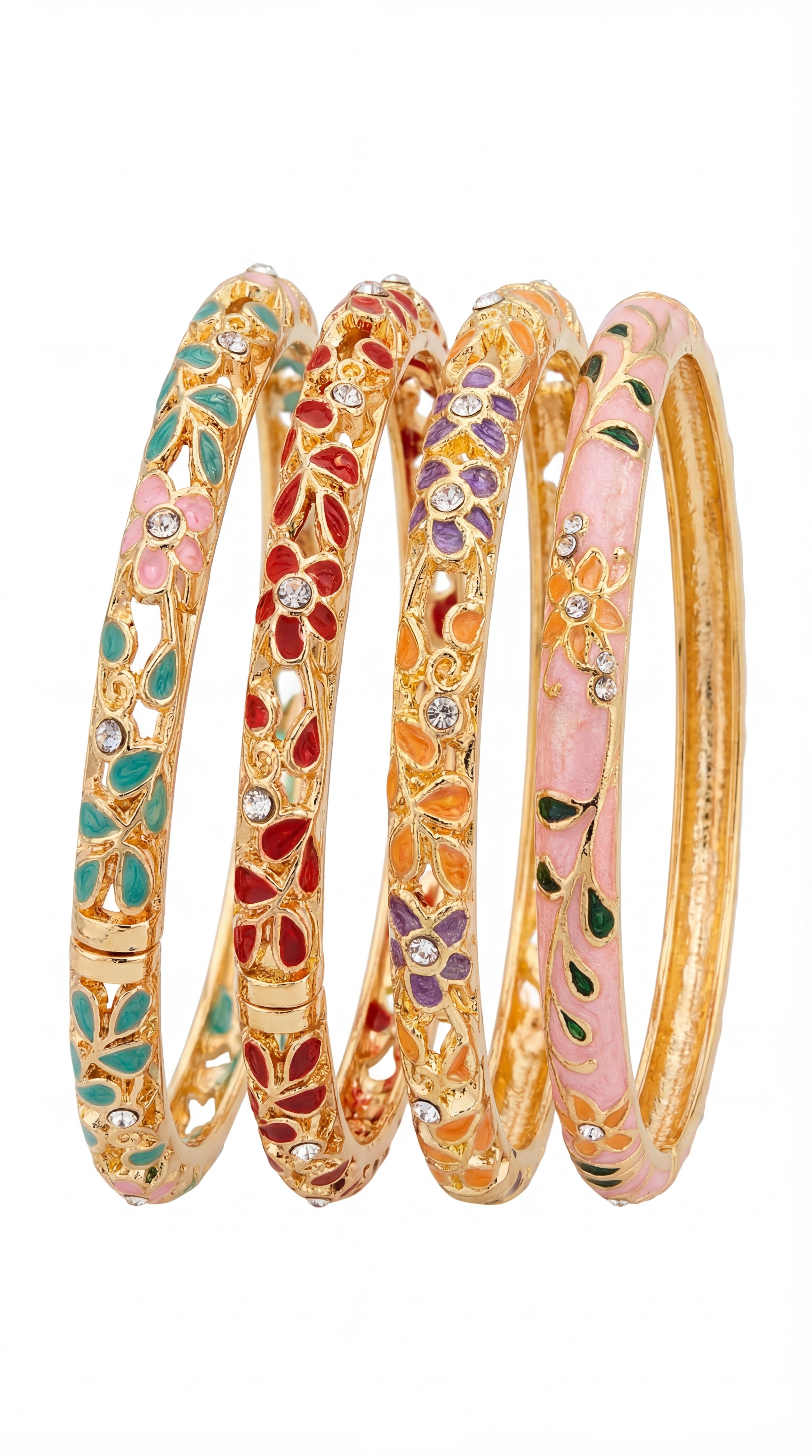 ✨ JONC LIZÉA – ÉMAIL COLORÉ & CRISTAUX