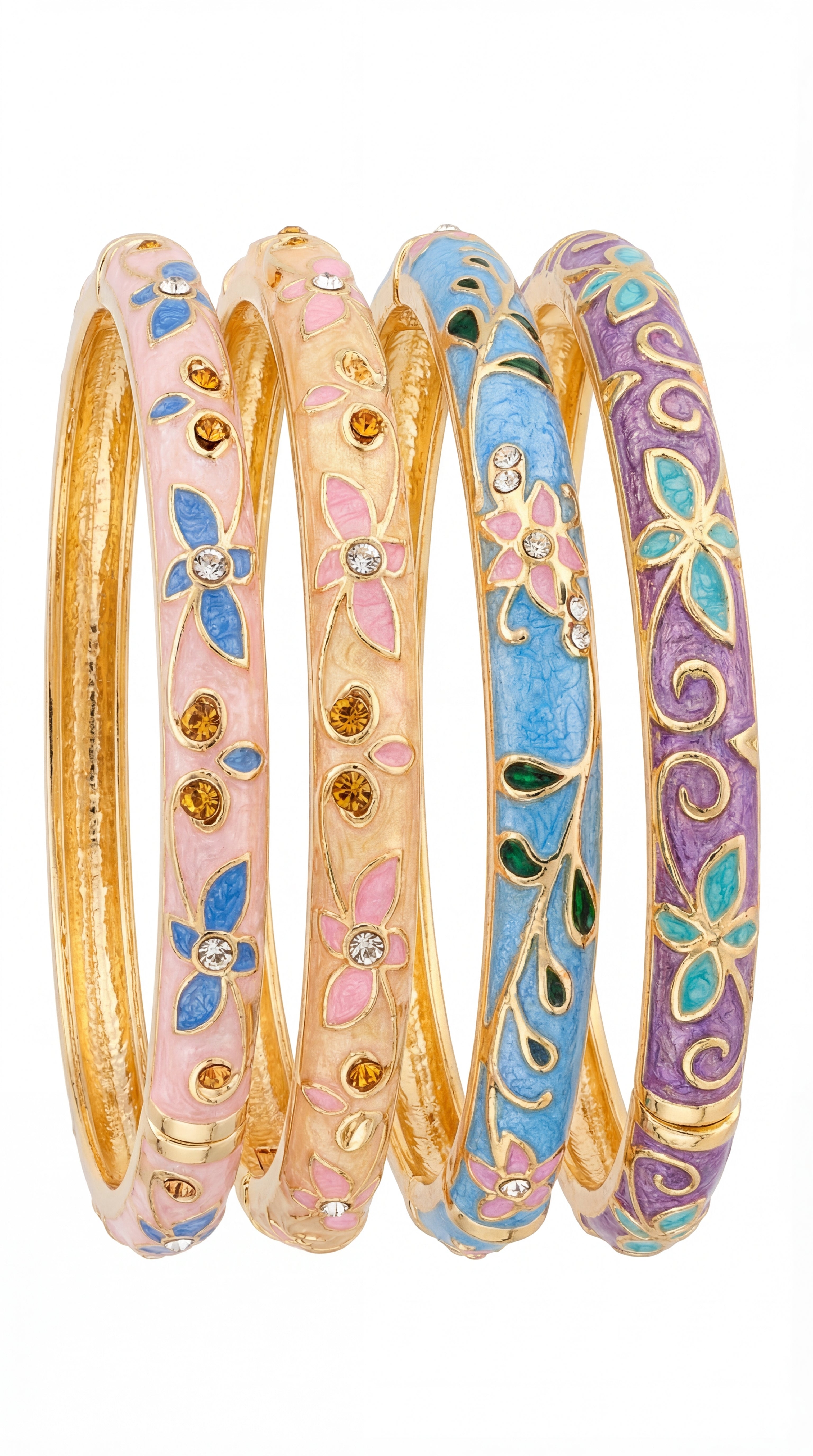 ✨ JONC LIZÉA – ÉMAIL COLORÉ & CRISTAUX