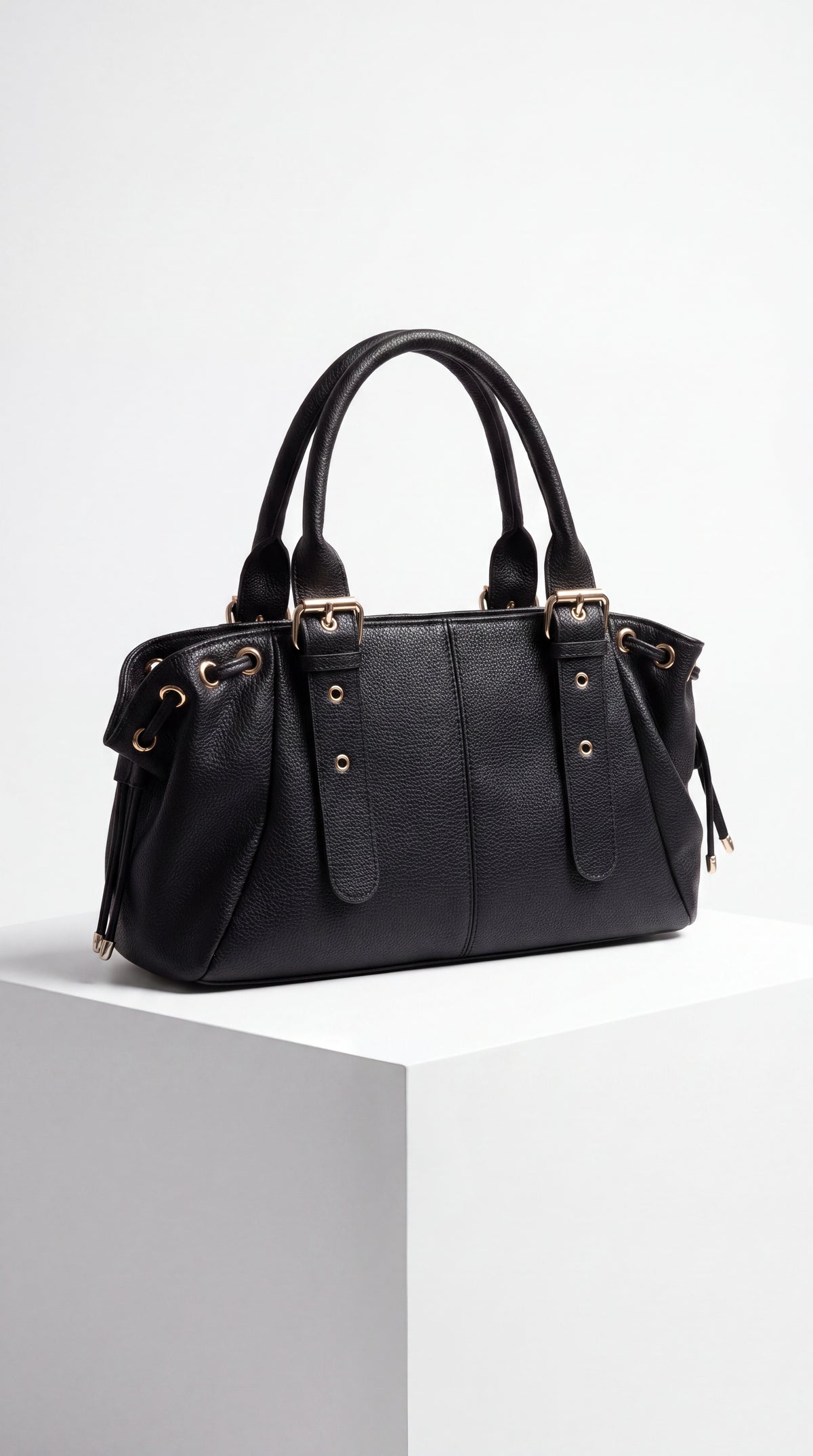 ✨ Sac à main "Emilie" - Noir Effet Grainé
