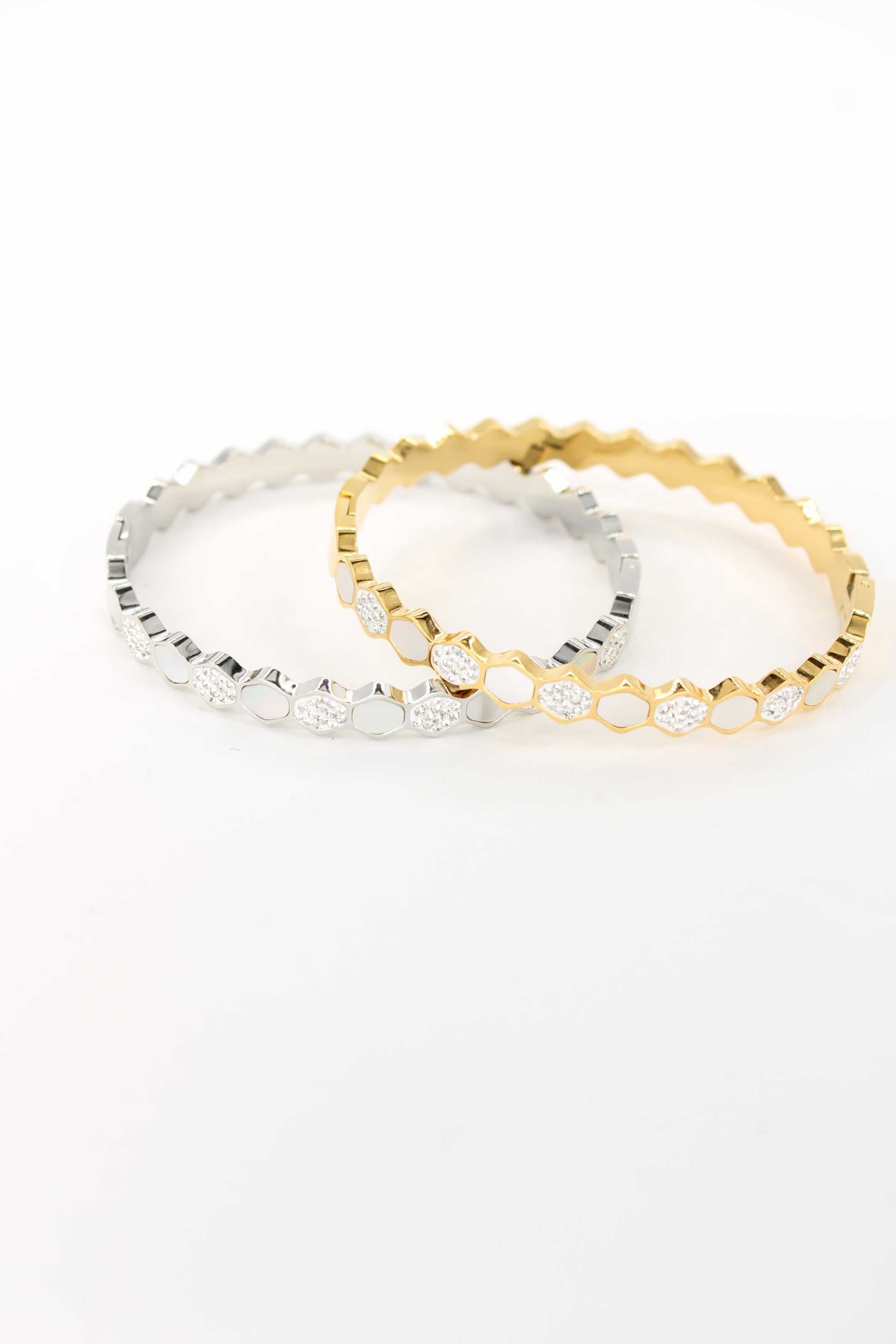 Jonc Alix – Strass & nacre