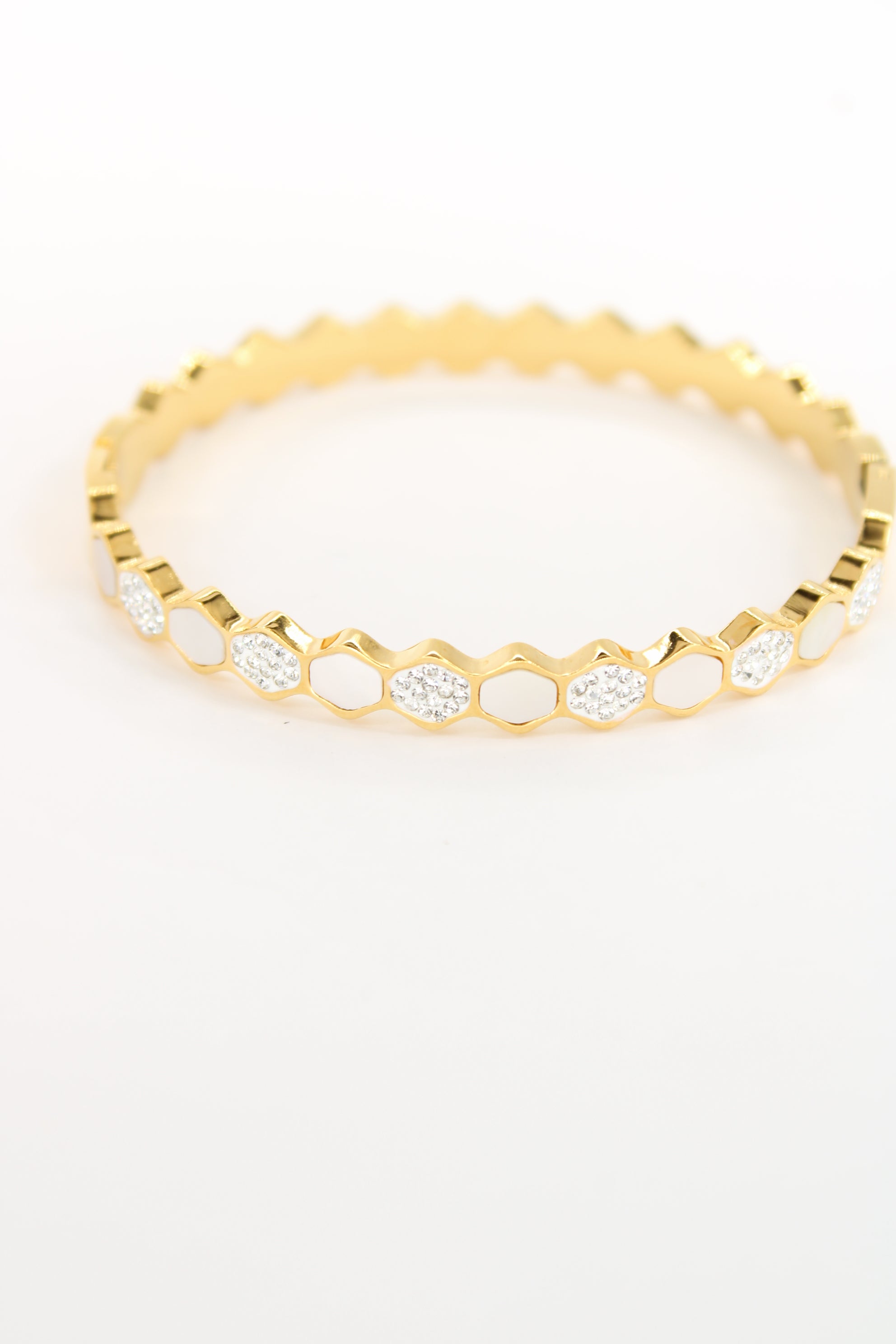 Jonc Alix – Strass & nacre