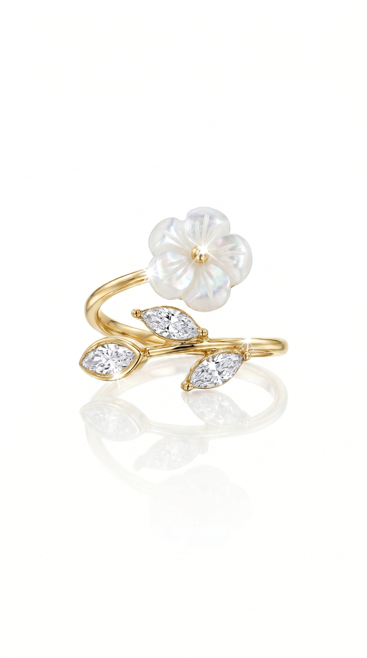 Bague "Anaelle" – Délicate, Fleurie & Lumineuse