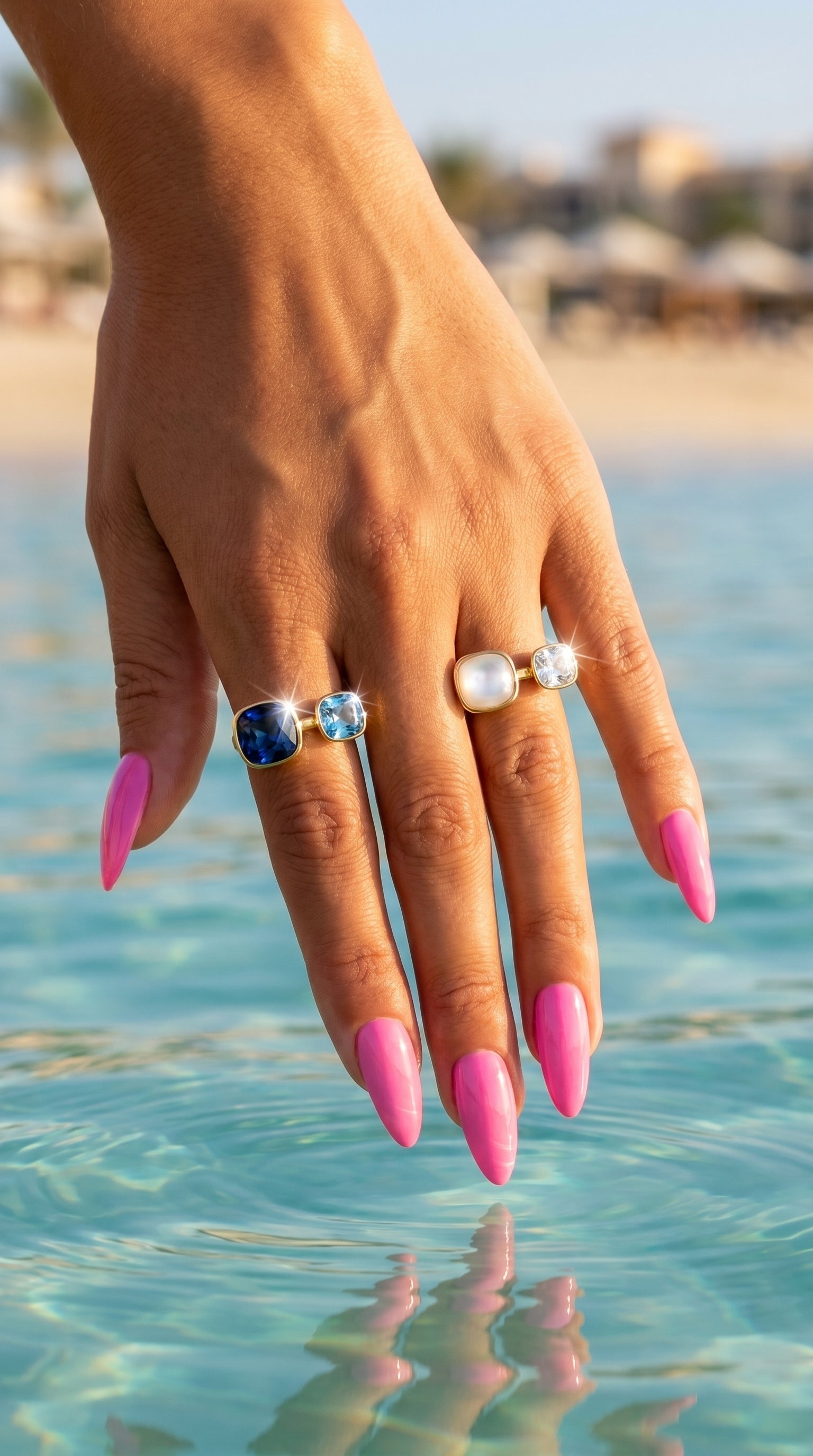 Bague "Holly" – Duo de Cristaux Swarovski
