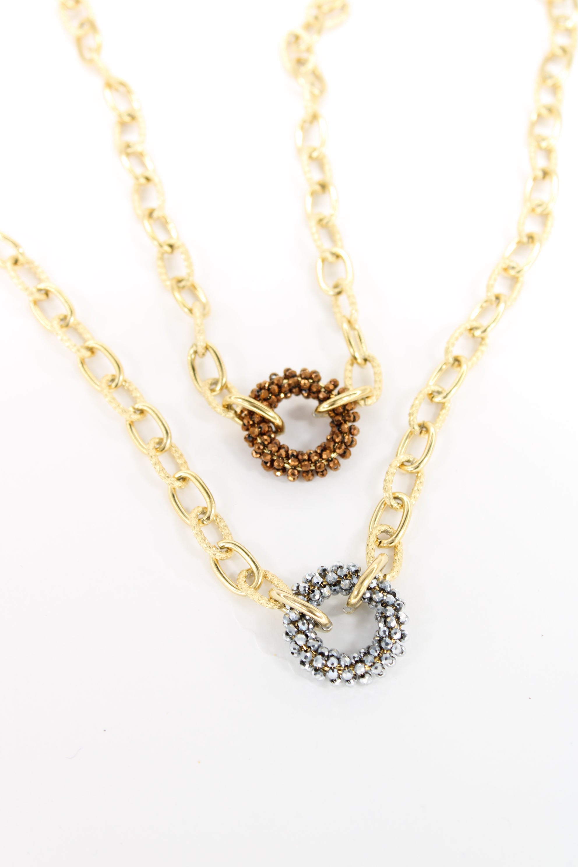 Collier Roxane – Anneaux perlés