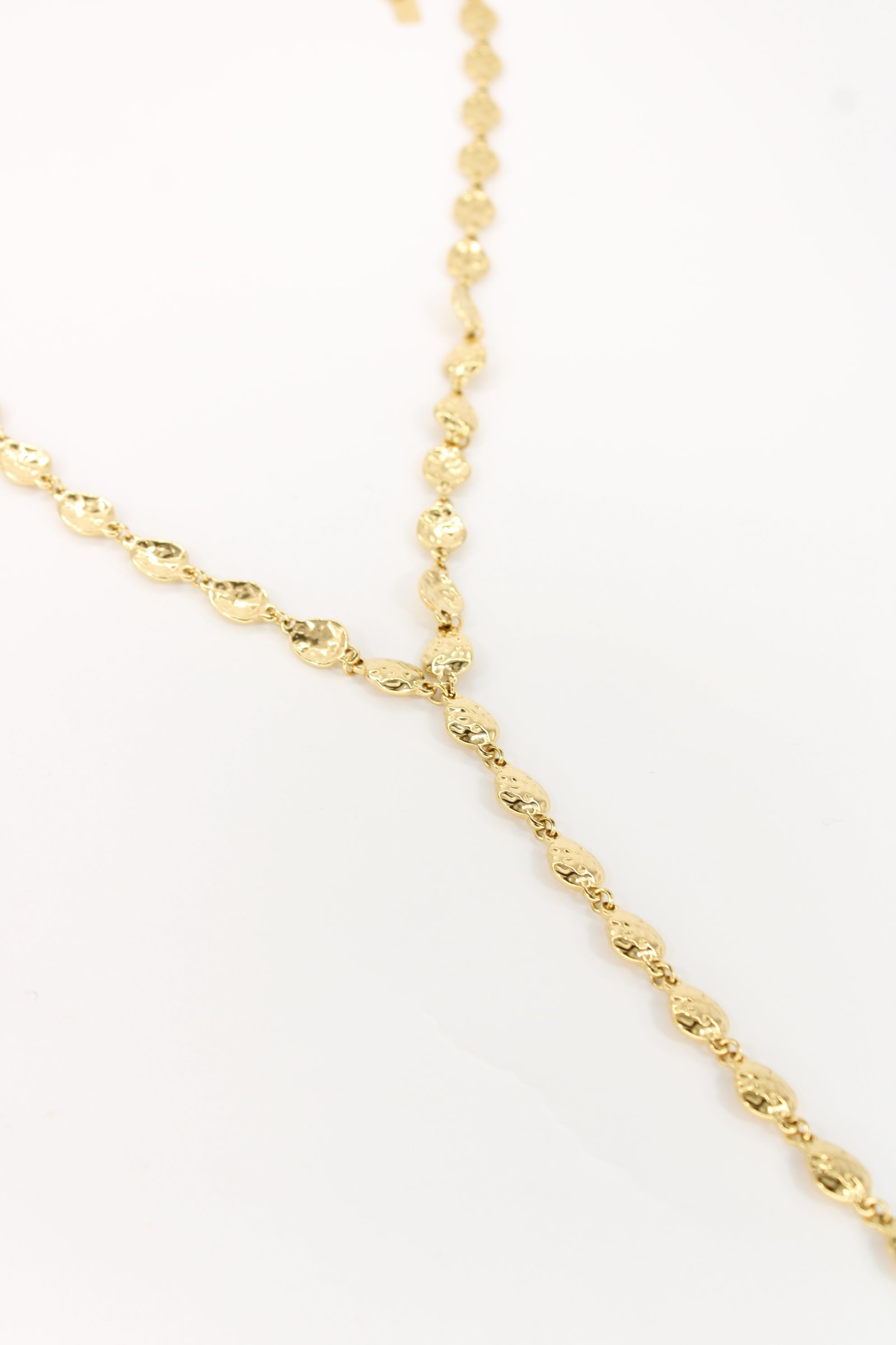 ✨ Collier Stella – Chaîne dorée à maillons texturés en acier inoxydable