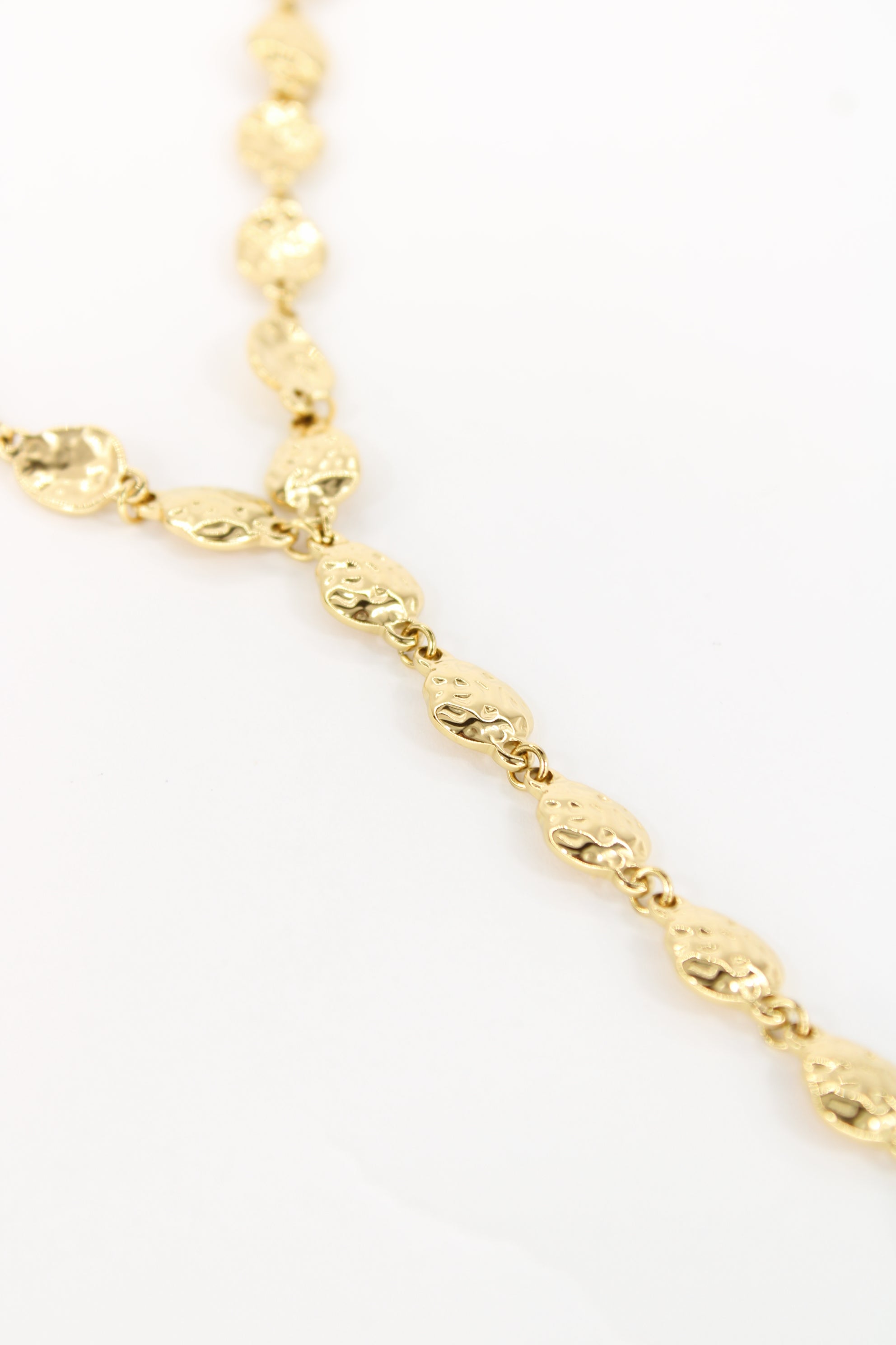 ✨ Collier Stella – Chaîne dorée à maillons texturés en acier inoxydable