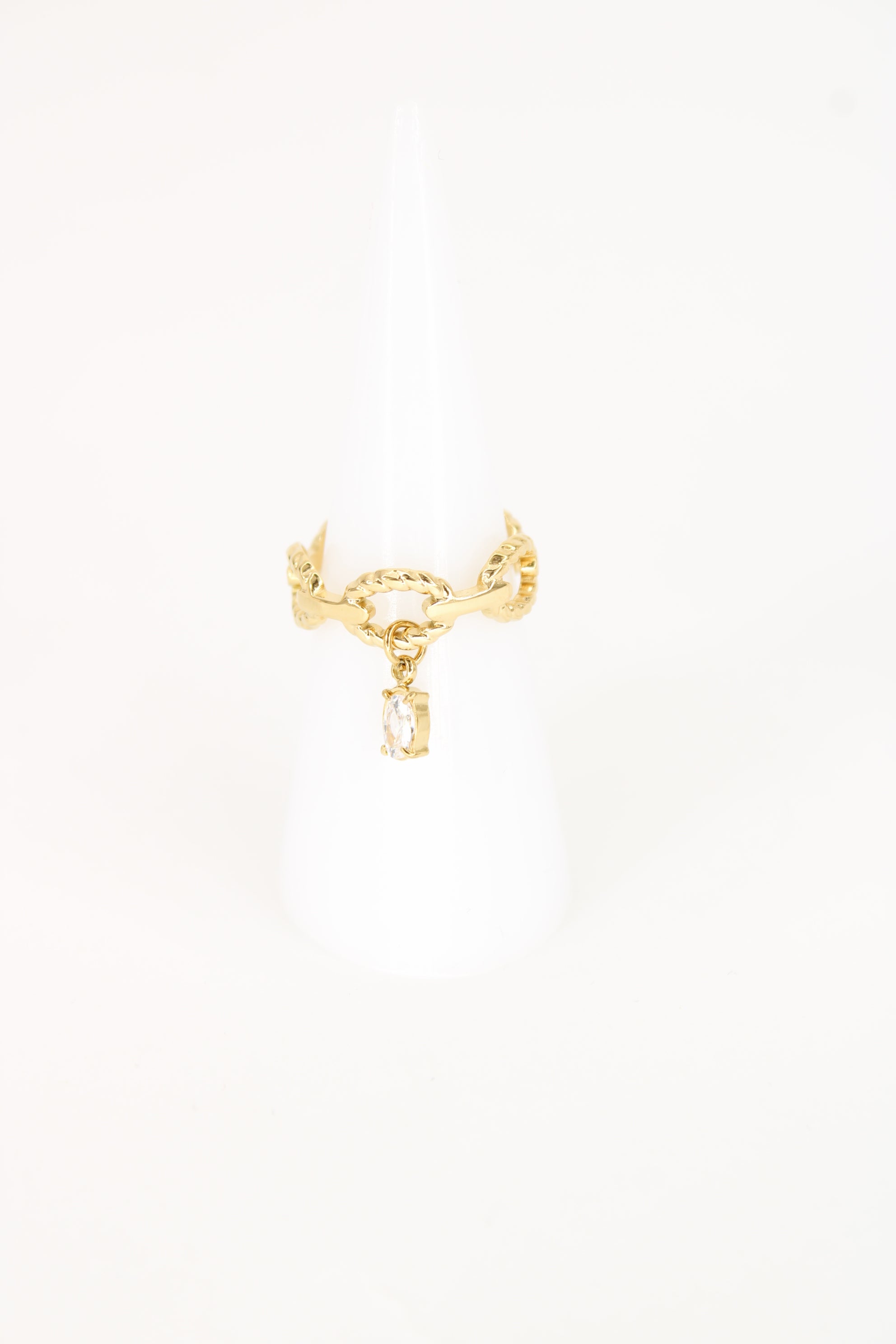 Bague Lyne – Bague Femme Chaîne & Strass en Acier Inoxydable