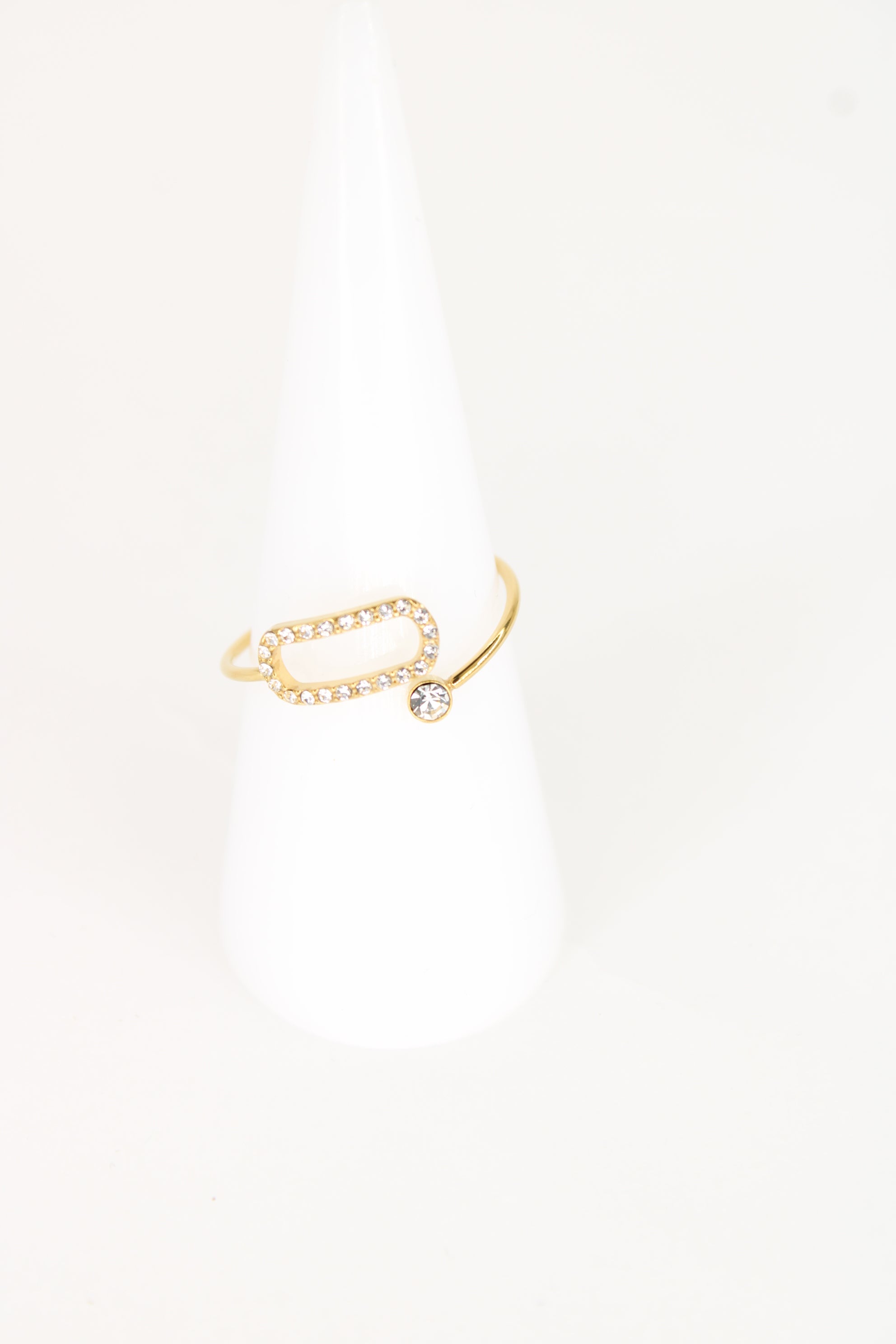 Bague Elyssia – Bague Femme Graphique & Strass en Acier Inoxydable