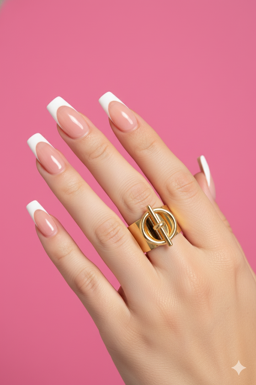 Bague Lénie – Bague Femme Graphique & Moderne en Acier Inoxydable