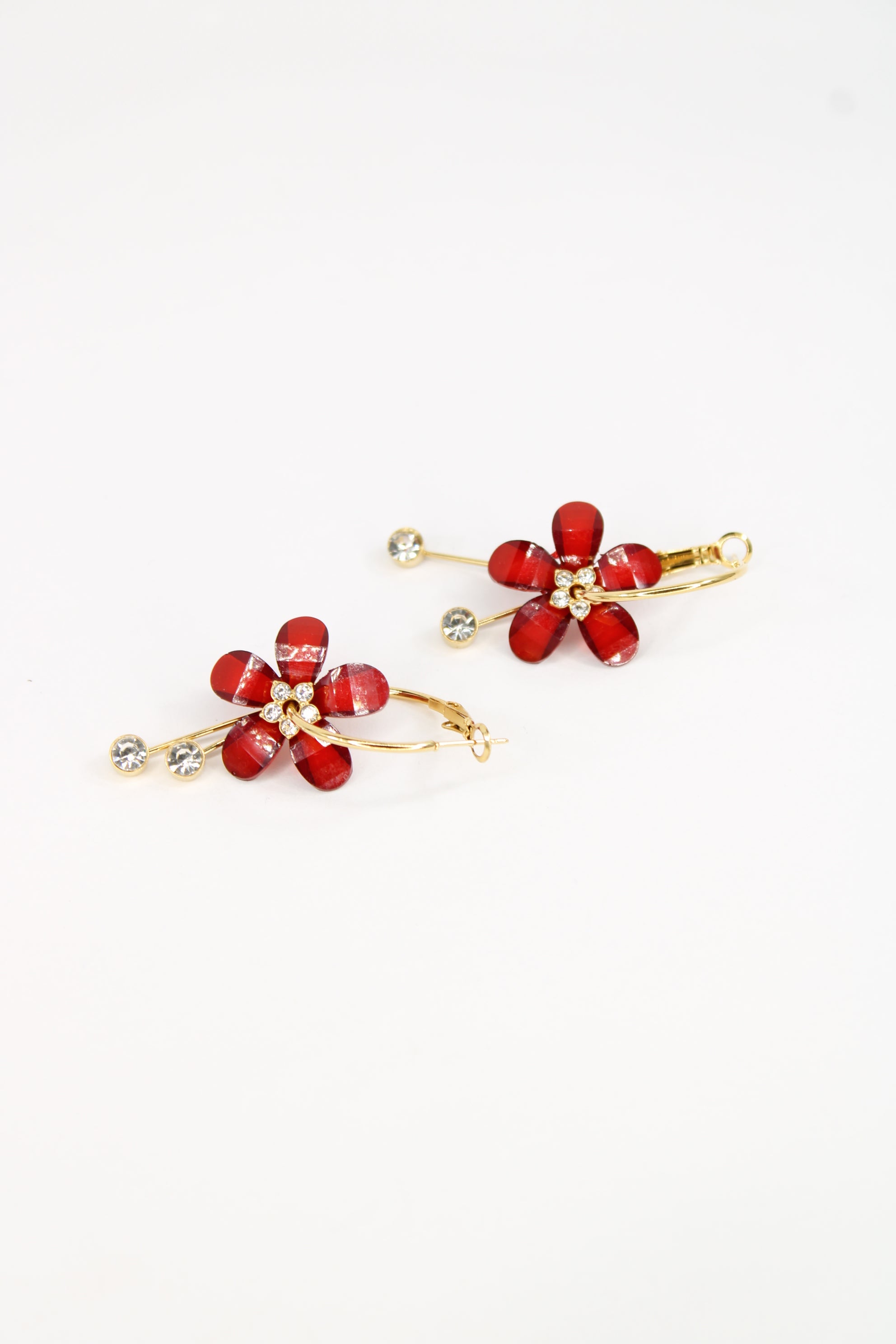 Boucles d'oreilles Camille bordeaux