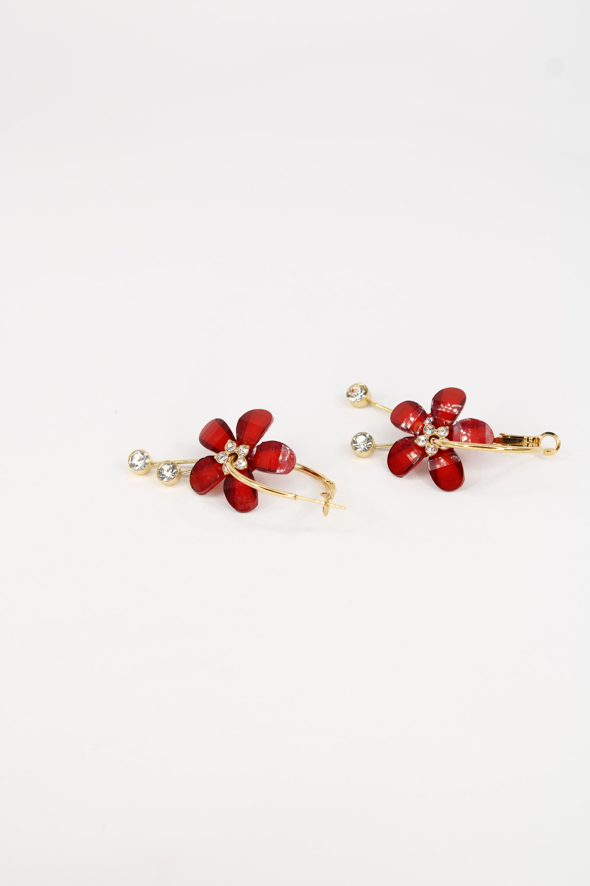 Boucles d'oreilles Camille bordeaux