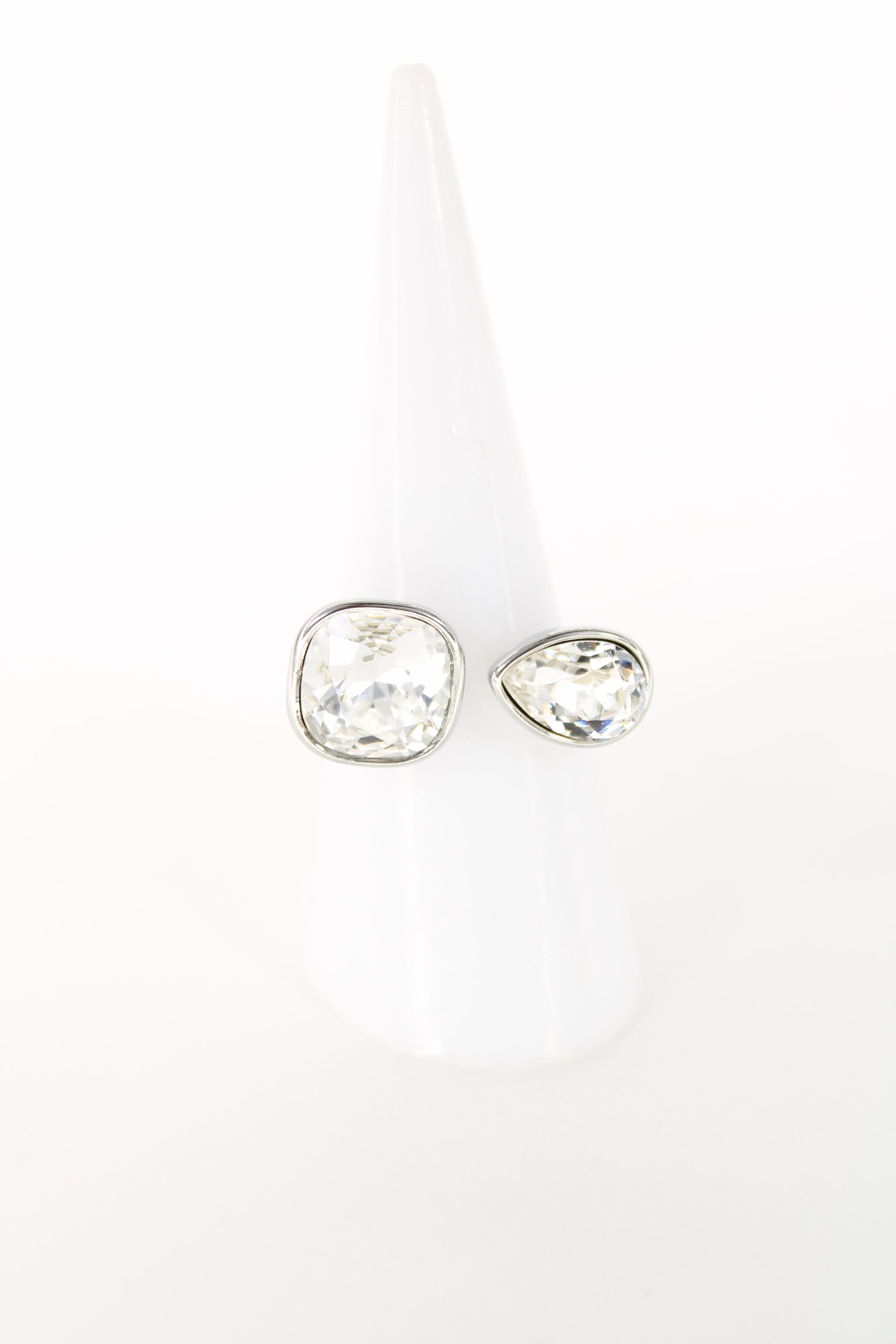 Bague Mialya dorée — Double pierre goutte lumineuse