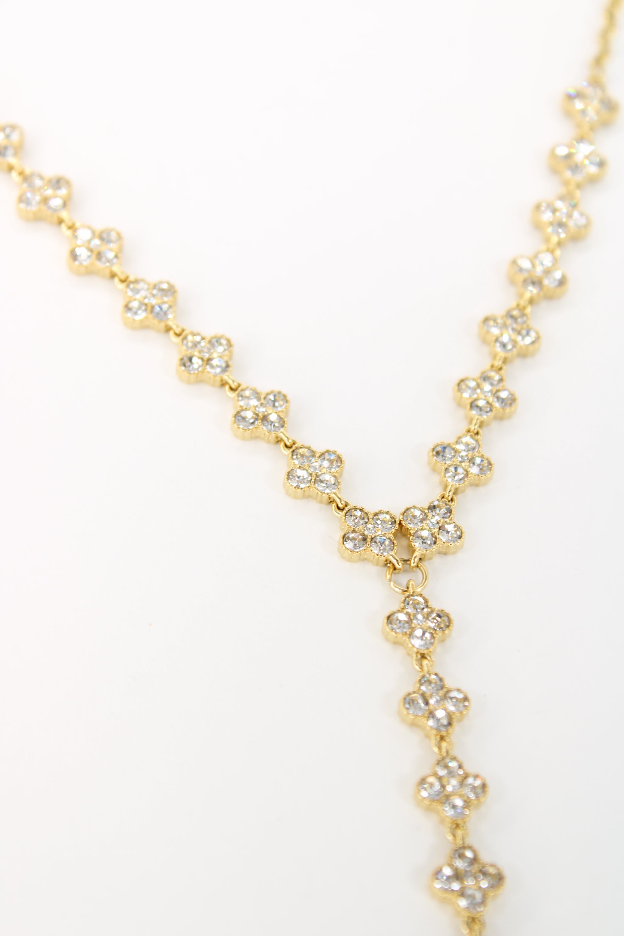 Collier Daisy doré — Collier fleurs scintillantes élégantes
