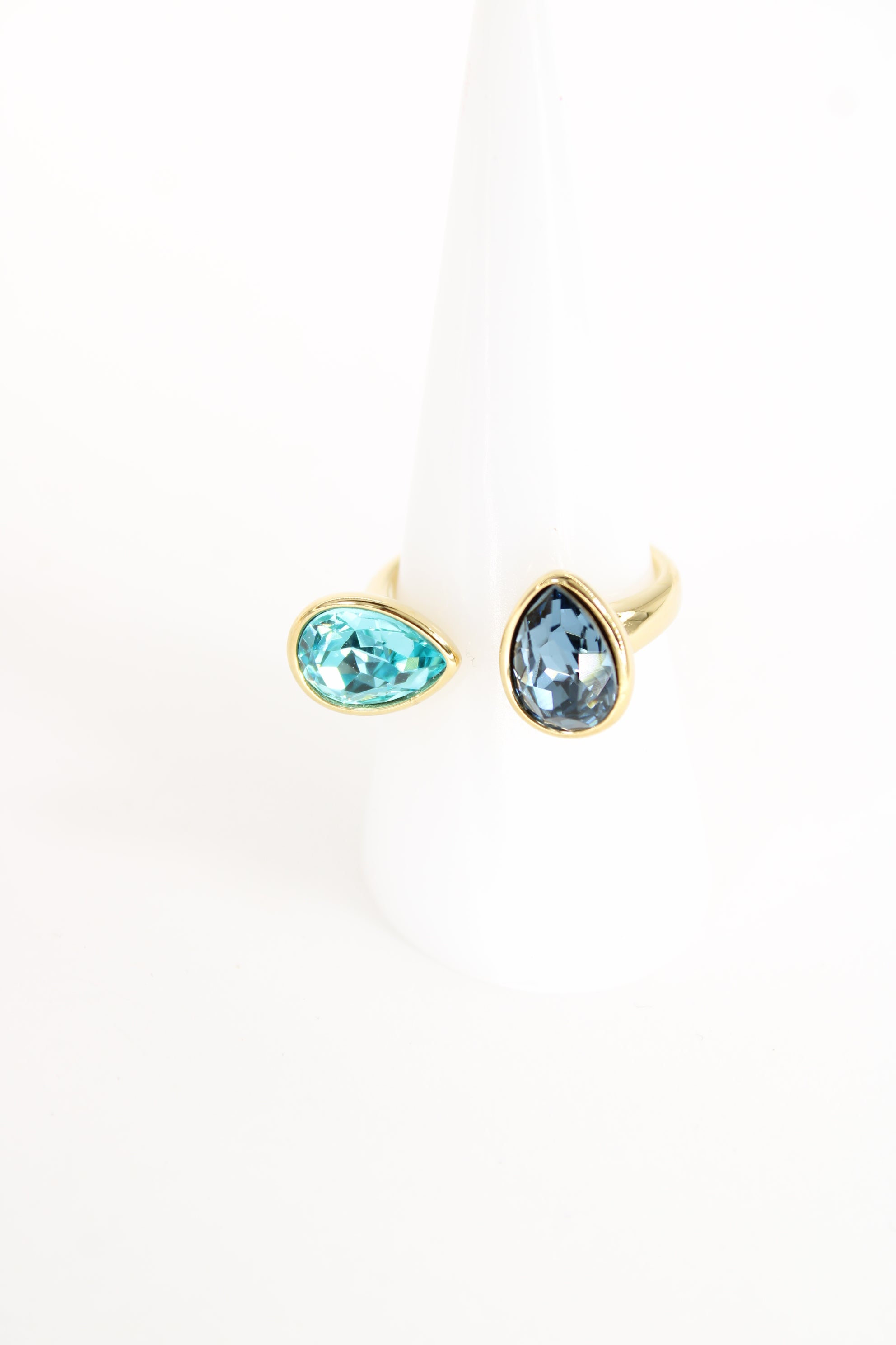💎 Bague Lina – Cristaux Swarovski® Bleu & Turquoise