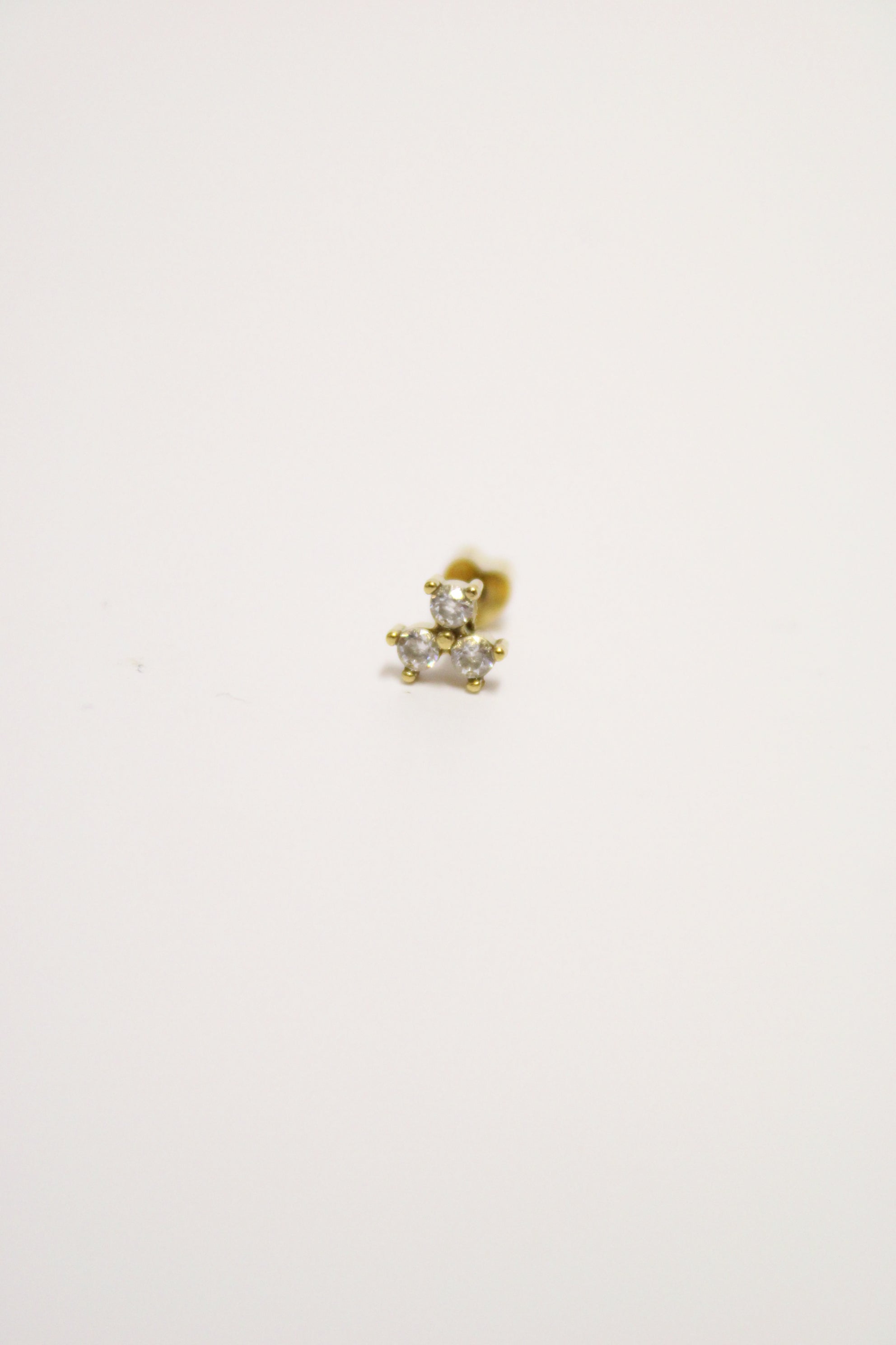 Piercing - motif trèfle à 3 feuilles en cristal